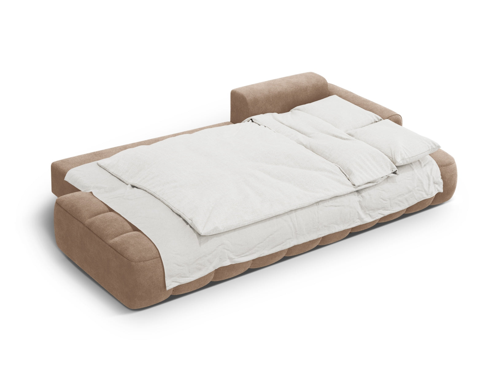 Stylisches Linz Ecksofa mit offener rechter Seite, 3-Sitzer, ideal für Schlafgelegenheit und praktischen Stauraum.