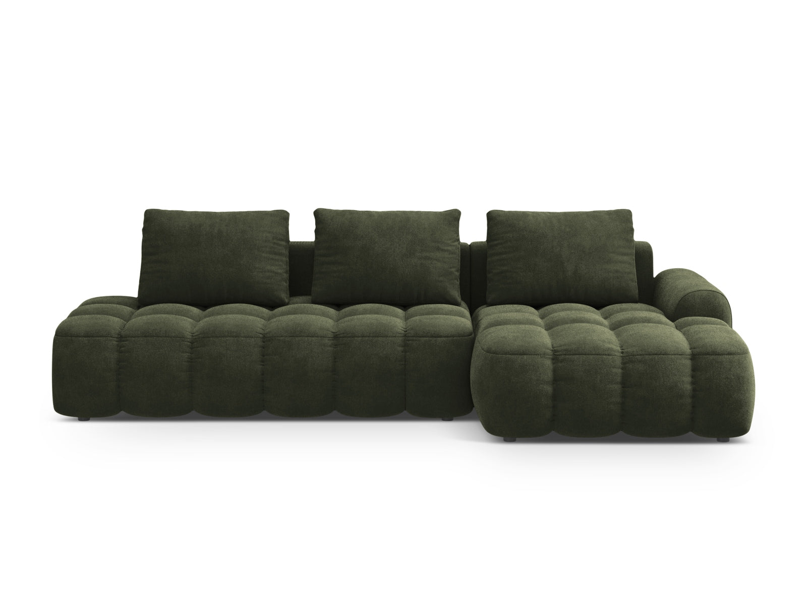 Stylisches Linz Ecksofa mit offener rechter Seite, 3-Sitzer, ideal für Schlafkomfort und zusätzlichen Stauraum in Ihrem Wohnraum.