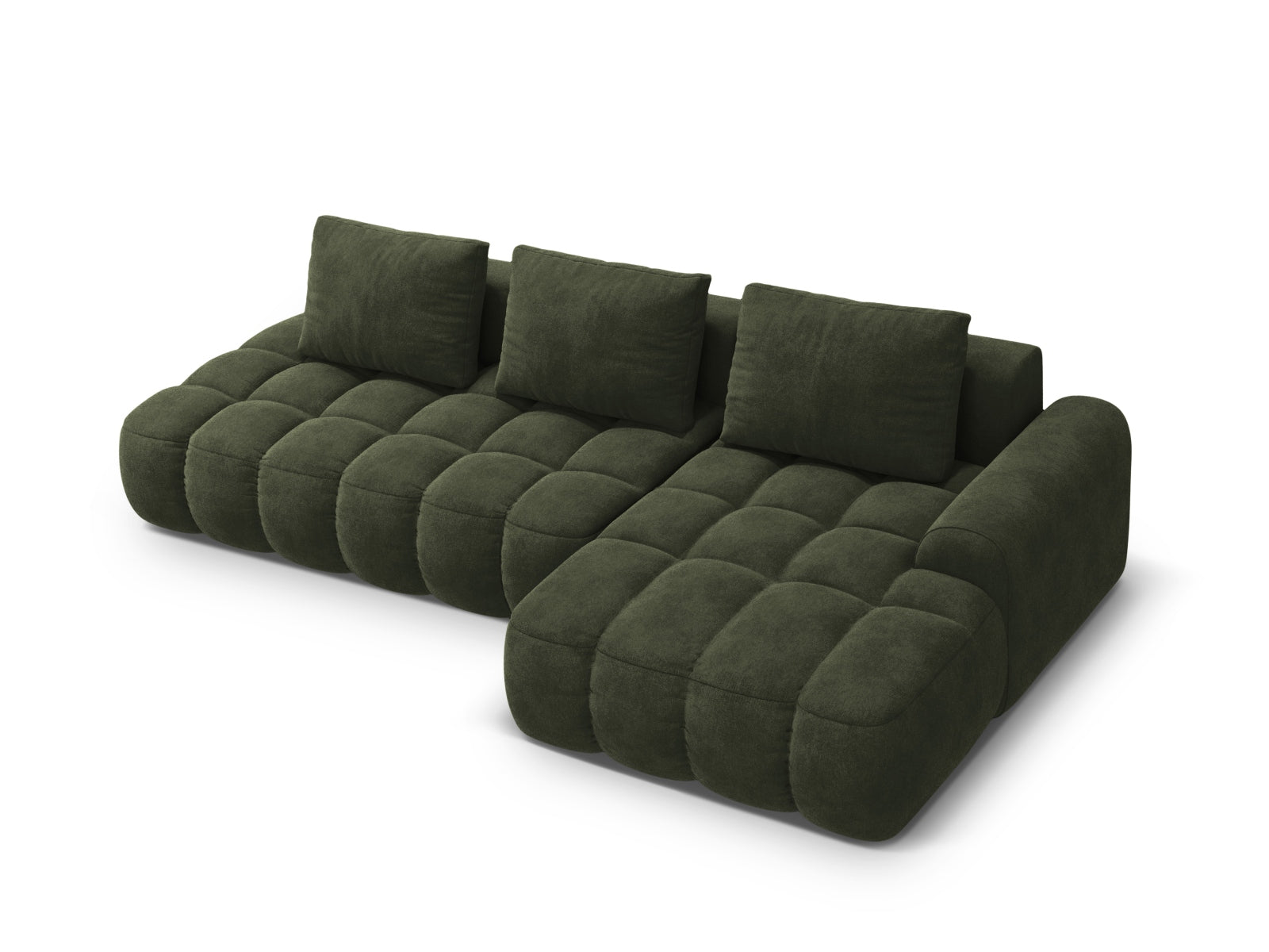 Modernes Linz Ecksofa mit offener rechter Seite, 3-Sitzer, bietet Schlafgelegenheit und praktischen Stauraum für Ihr Zuhause.