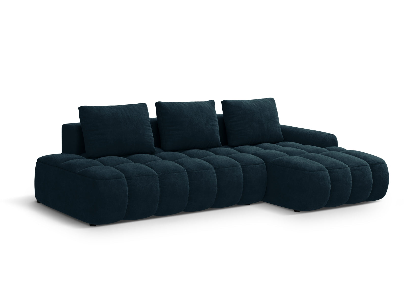 Stylisches Linz Ecksofa mit offener rechter Seite, 3-Sitzer, ideal für Schlafkomfort und zusätzlichen Stauraum in Ihrem Wohnraum.