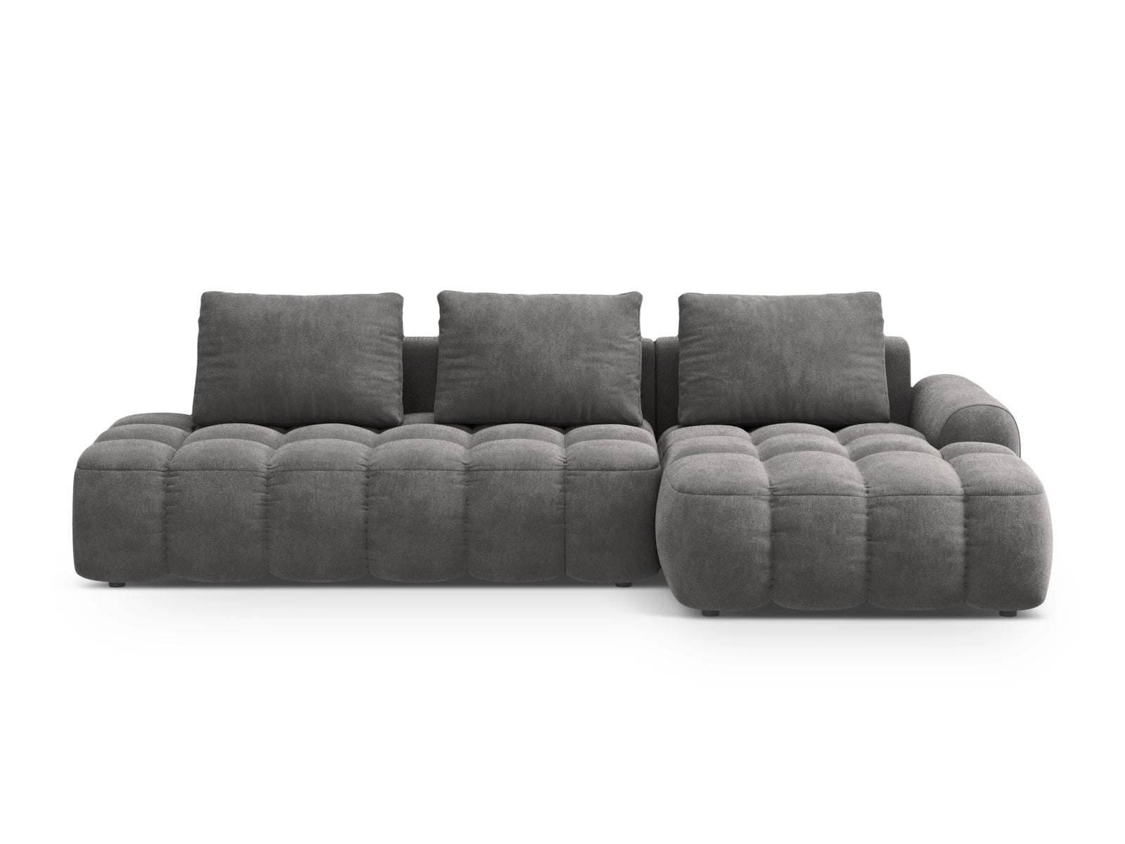 Stylisches Linz Ecksofa mit offener rechter Seite, 3-Sitzer, ideal für Schlafkomfort und zusätzlichen Stauraum in Ihrem Wohnraum.