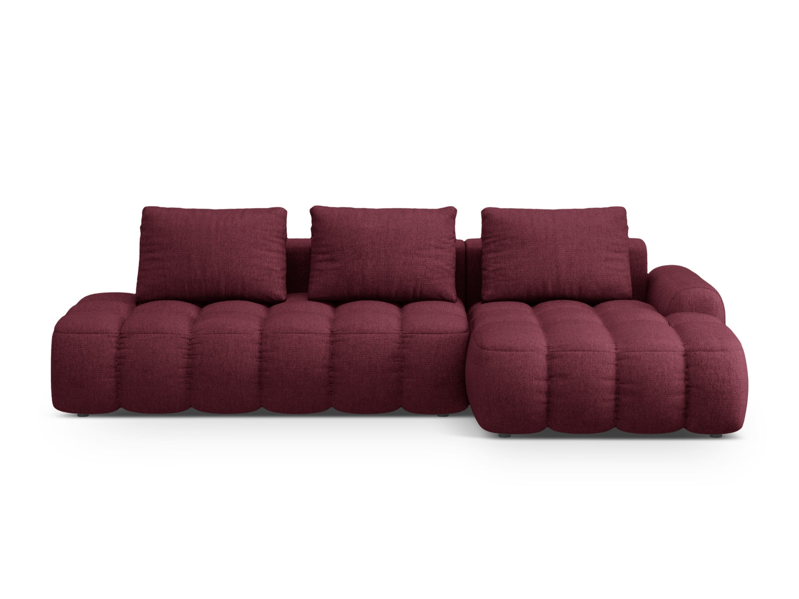 Stylisches Linz Ecksofa mit offener rechter Seite, 3-Sitzer, bietet Schlaffunktion und praktischen Stauraum für Ihr Zuhause.