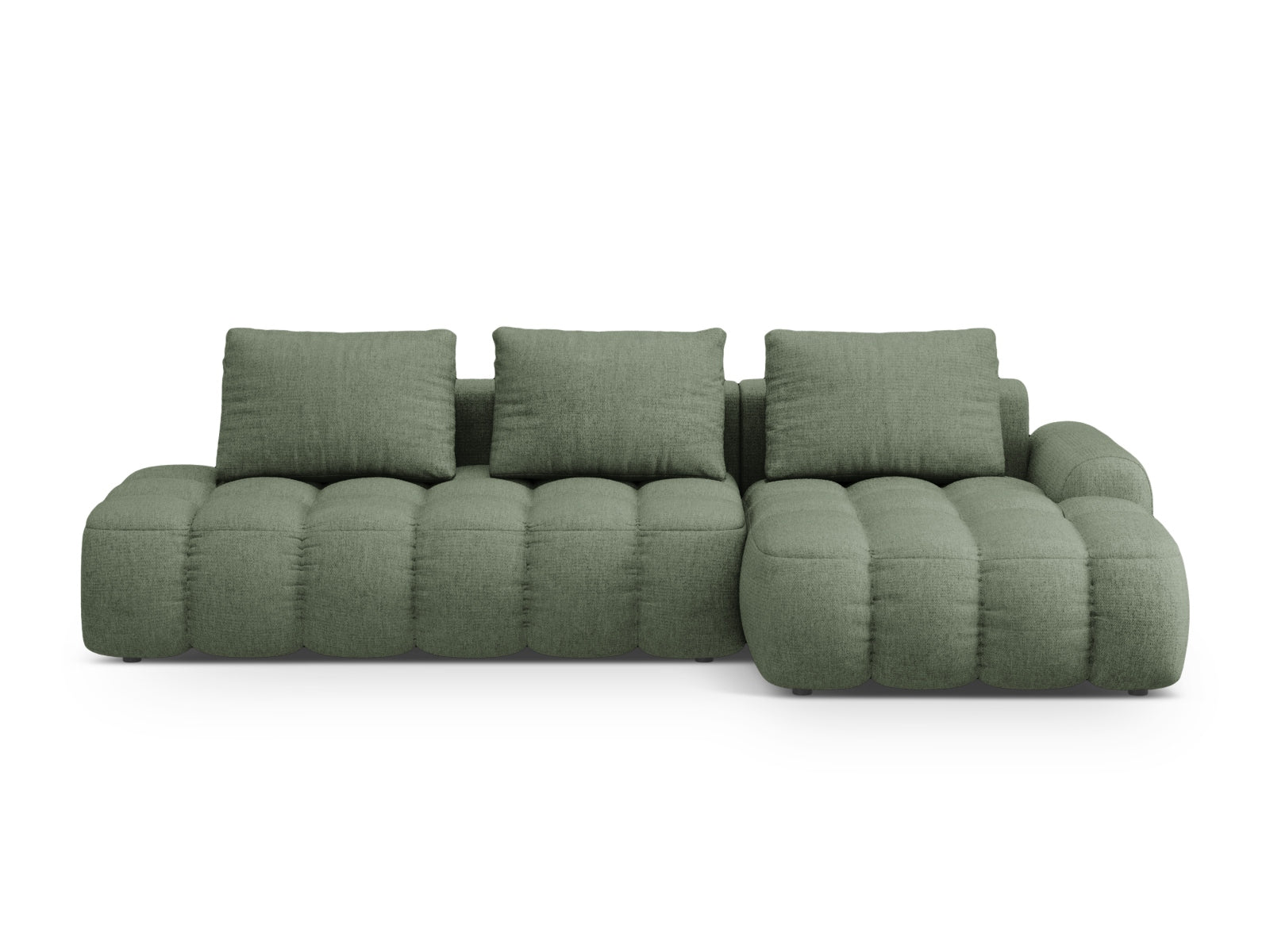 Modernes Linz Ecksofa mit offener rechter Seite, 3-Sitzer, ideal für Schlafkomfort und zusätzlichen Stauraum in Ihrem Wohnraum.