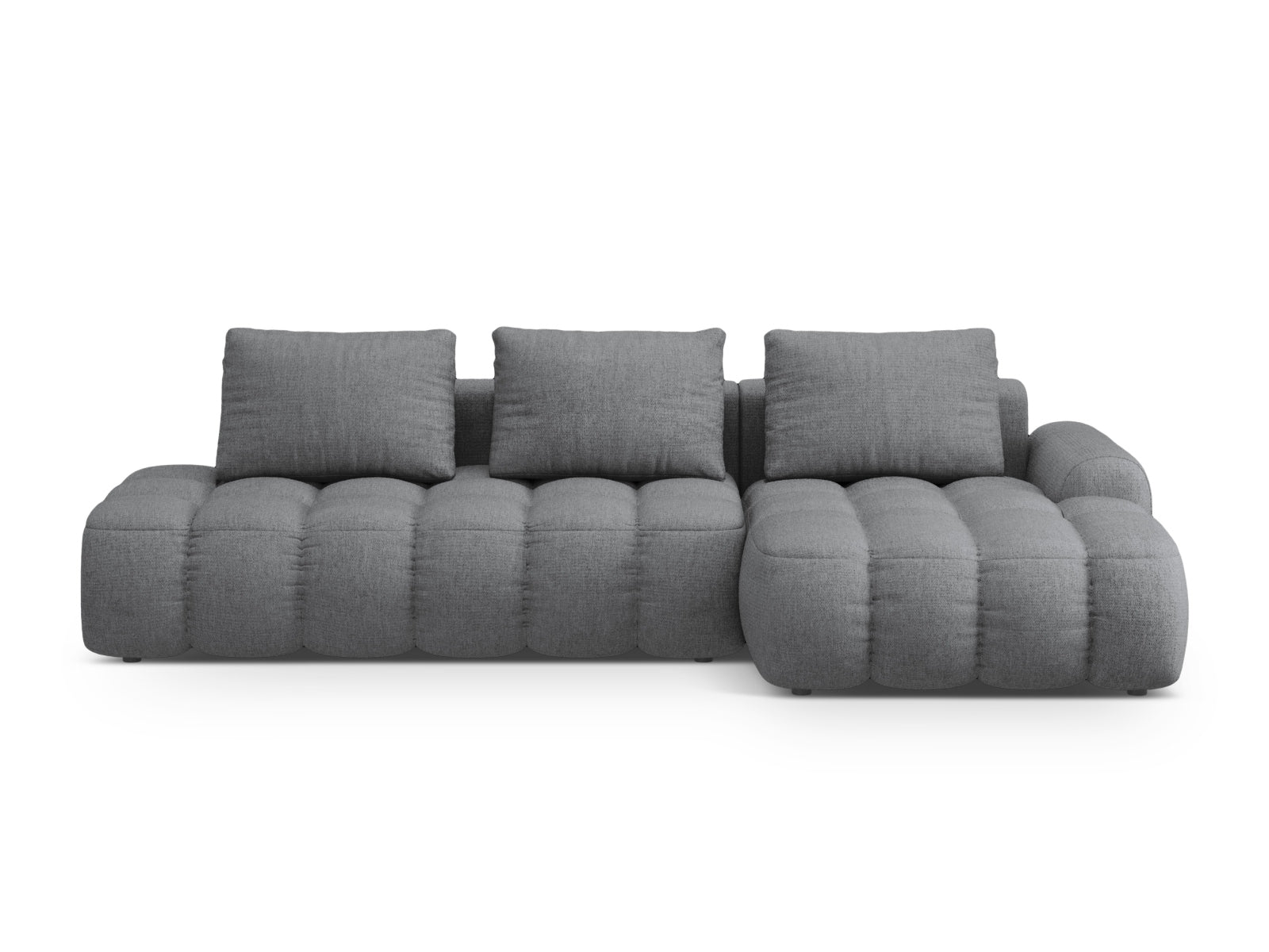 Modernes Linz Ecksofa mit offener rechter Seite, 3-Sitzer, ideal für Schlafkomfort und zusätzlichen Stauraum in Ihrem Wohnraum.