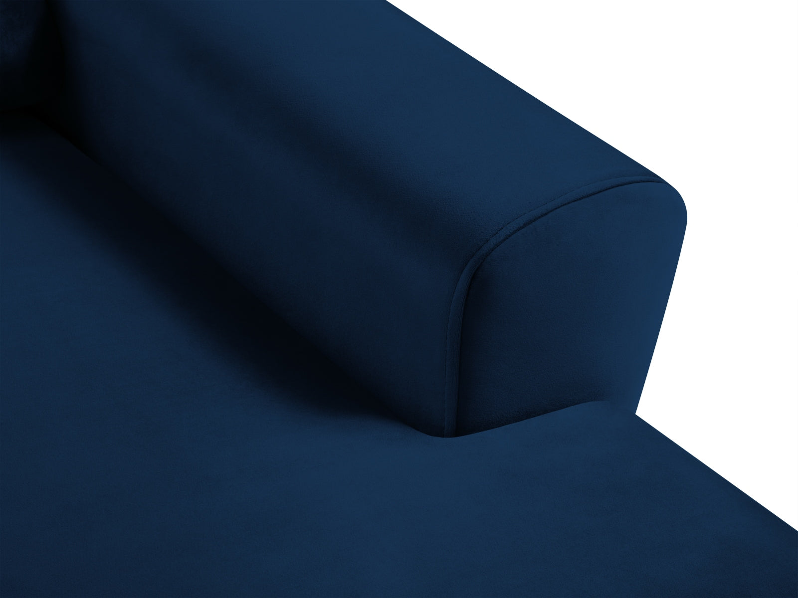 Stylisches Kyoto Ecksofa rechts in Royal Blue-Riviera, 4-Sitzer mit praktischer Schlaffunktion und Stauraum für optimalen Komfort.