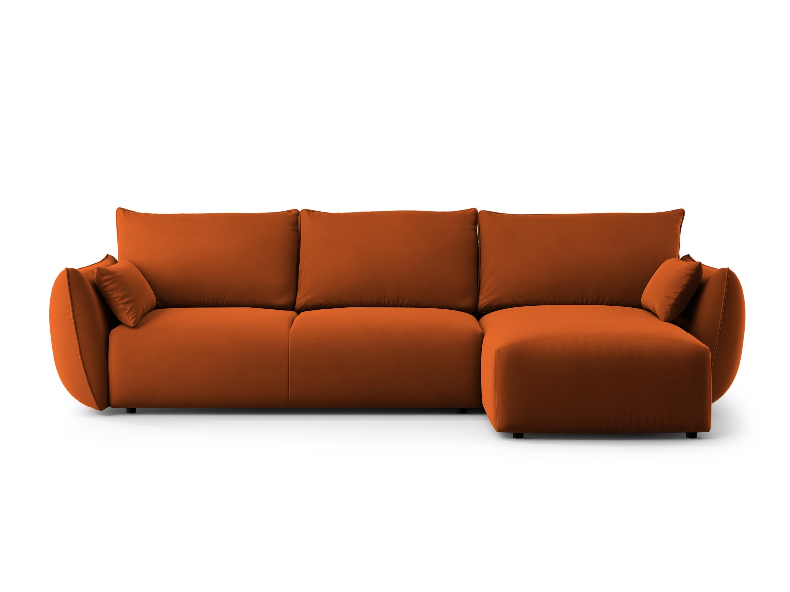 4-Sitzer Ecksofa rechts mit Schlaffunktion und Stauraum Matera in Terracotta-Salvador präsentiert im Onlineshop von KAQTU Design AG. Bettsofa rechts ist von Cosmopolitan Design