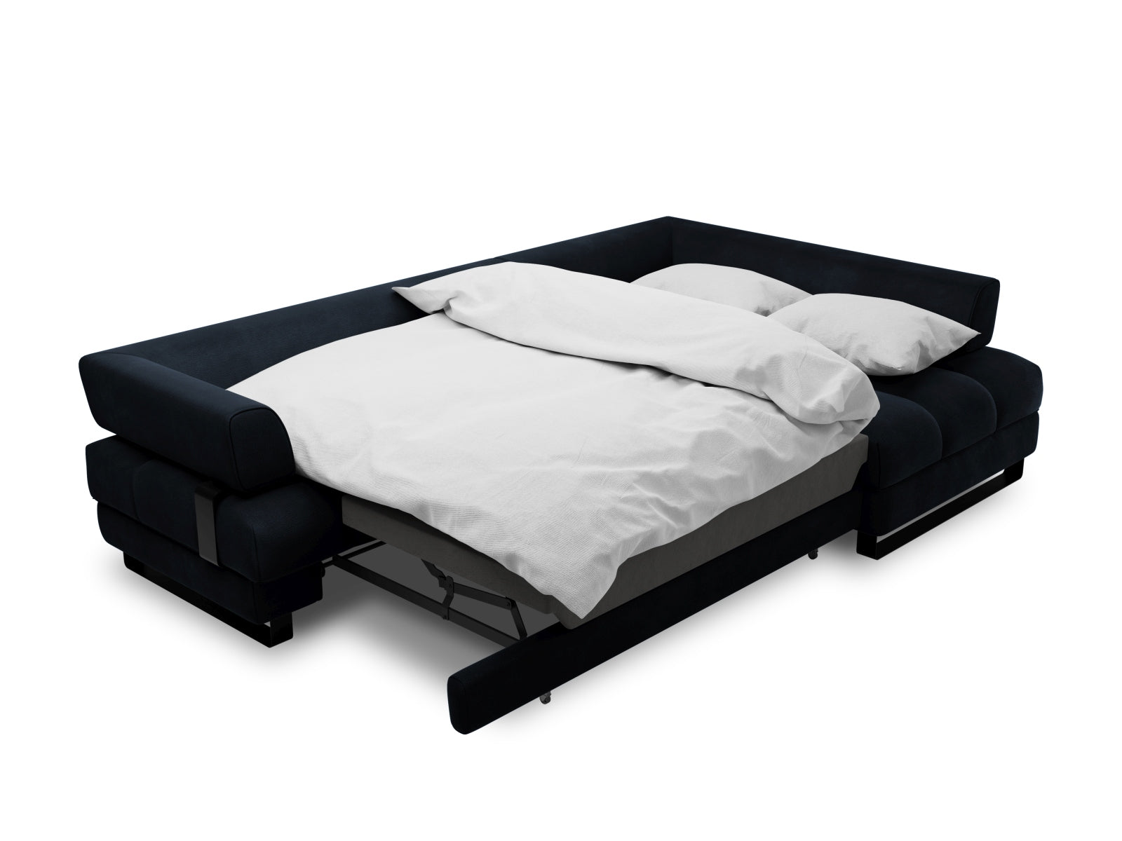 Erleben Sie das Clinton Velour Ecksofa von Cosmopolitan Design: stilvolles 5-Sitzer Sofa mit Schlaffunktion und viel Stauraum für Ihr modernes Zuhause!