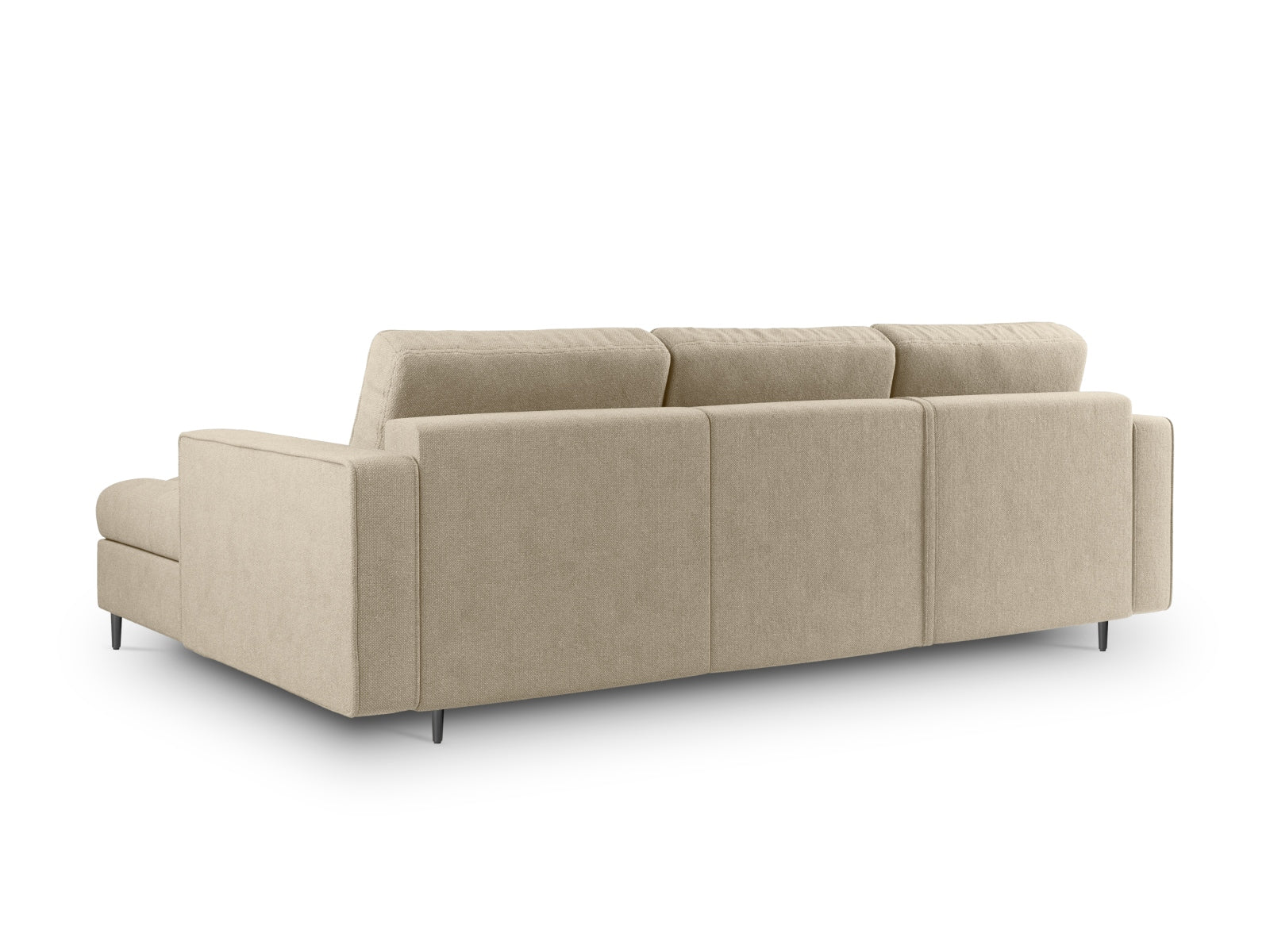 Elegantes 5-Sitzer Ecksofa Aspen in Beige, ausgestattet mit Schlaffunktion und Stauraum, perfekt für entspannte Abende und stilvolle Einrichtung.