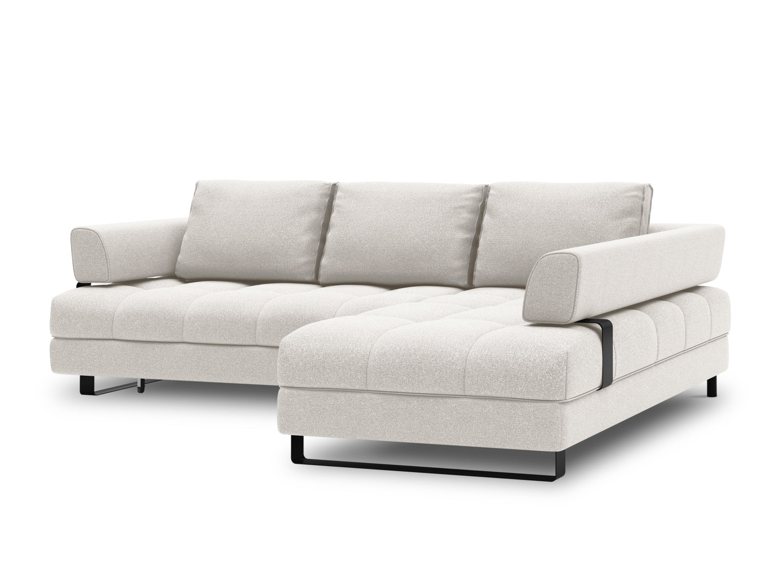 Entdecken Sie das Clinton Ecksofa von Cosmopolitan Design: elegantes 5-Sitzer Sofa mit praktischer Schlaffunktion und grosszügigem Stauraum für Ihr Wohnzimmer!