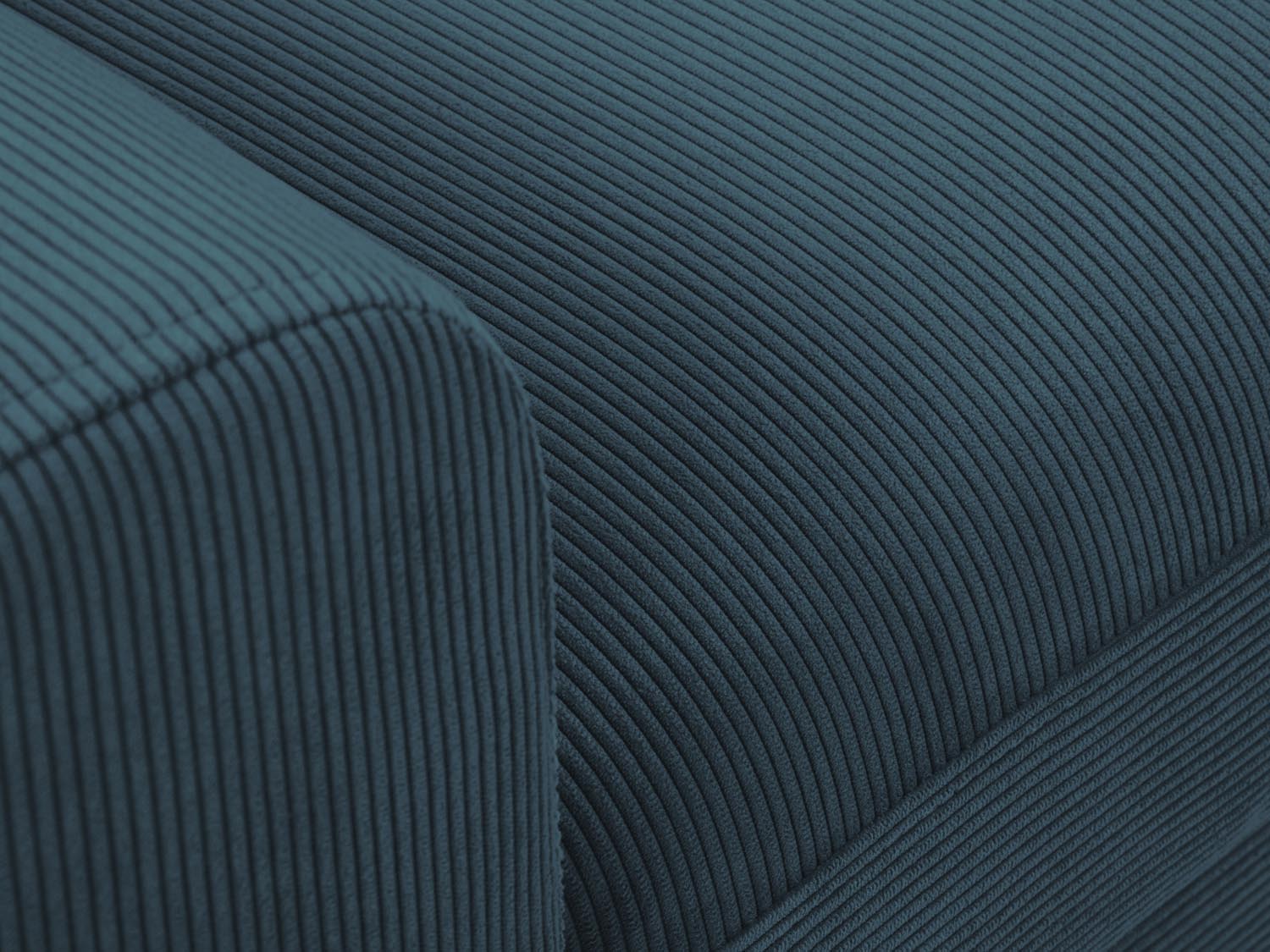 Elegantes Kyoto Ecksofa in Dunkelblau, 4-Sitzer mit praktischer Schlaffunktion und Stauraum, ideal für stilvolle Wohnräume.