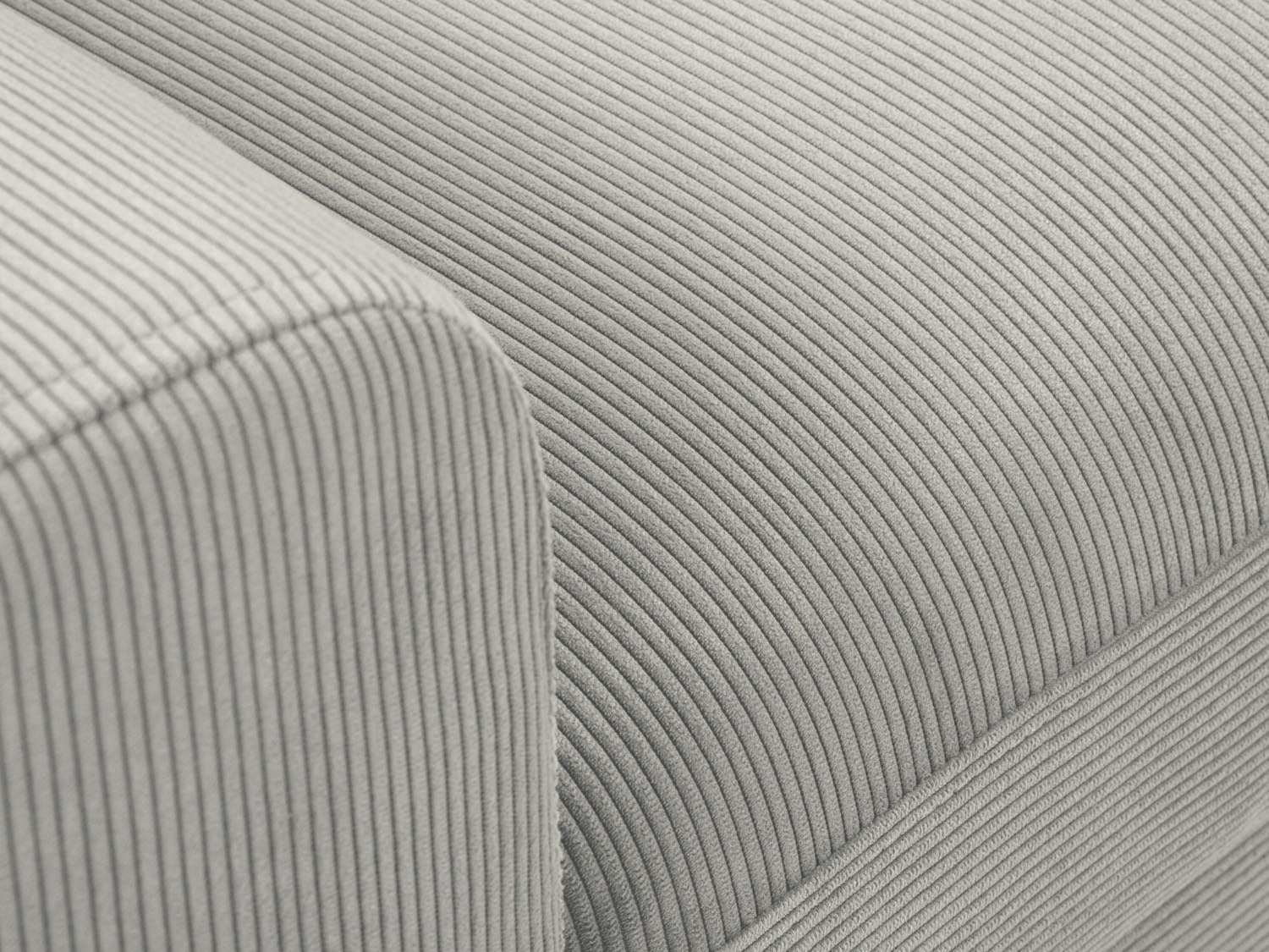 Modernes Kyoto Ecksofa in edlem Grau, 4-Sitzer mit Schlaffunktion und Stauraum, perfekt für stilvolle Wohnräume.