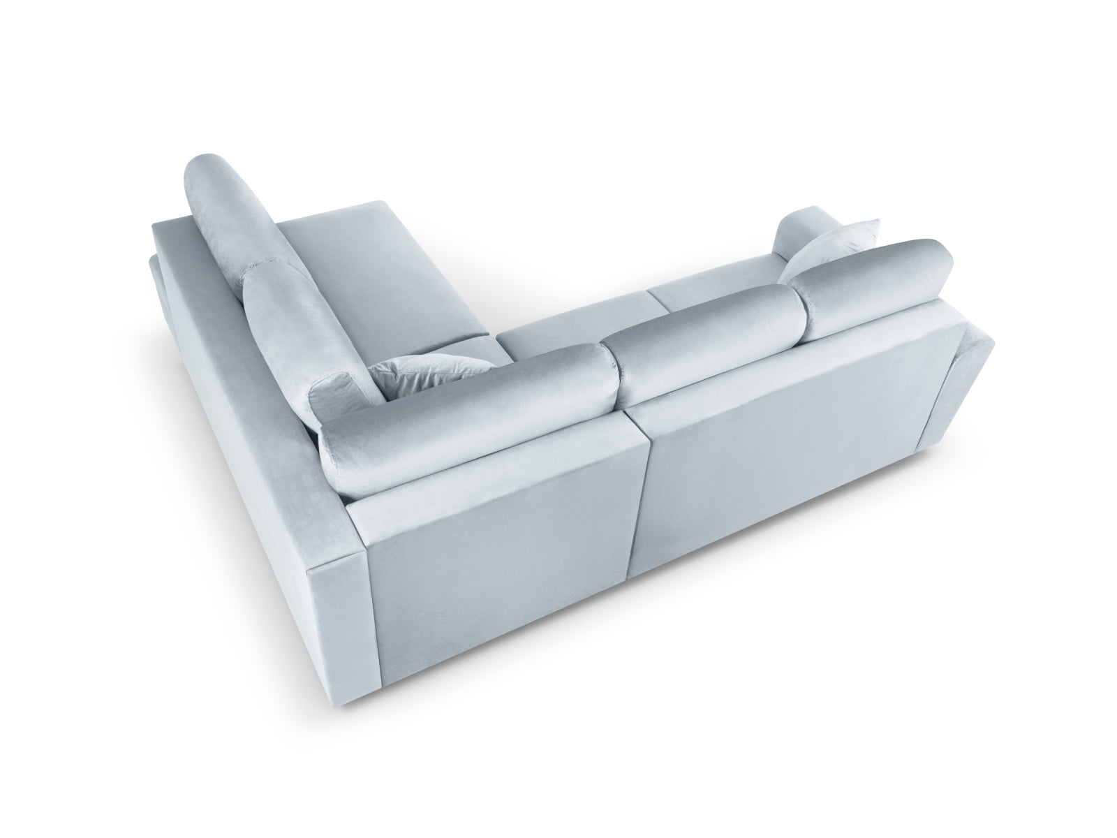 Entdecken Sie das Kyoto Velour Ecksofa rechts: stilvolles 5-Sitzer Sofa mit praktischer Schlaffunktion und Stauraumbox für Ihr Zuhause!