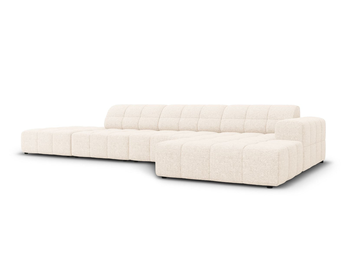 Chicago Ecksofa rechts 5 Sitzer 166cm in Light Beige-Haga präsentiert im Onlineshop von KAQTU Design AG. L-Sofa rechts ist von Cosmopolitan Design