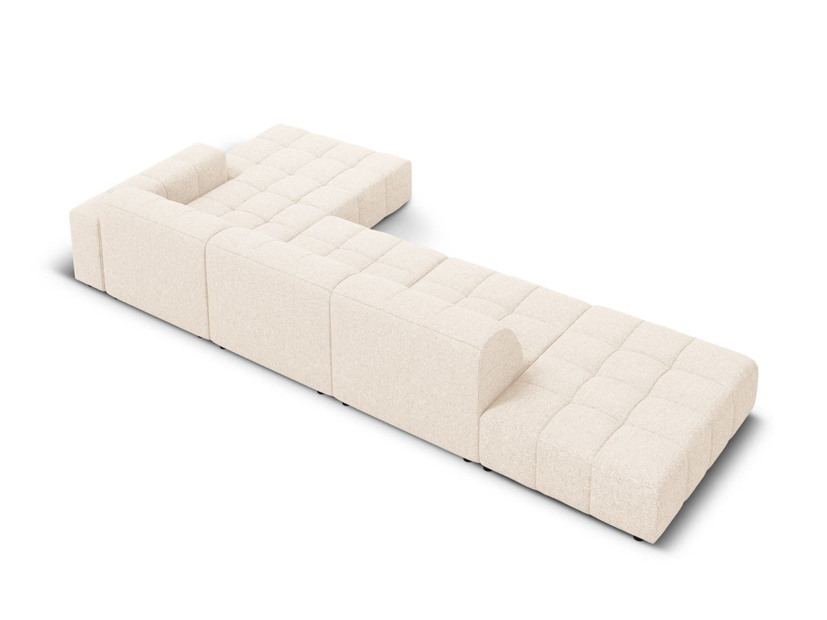 Chicago Ecksofa rechts 5 Sitzer 166cm in Light Beige-Haga präsentiert im Onlineshop von KAQTU Design AG. L-Sofa rechts ist von Cosmopolitan Design