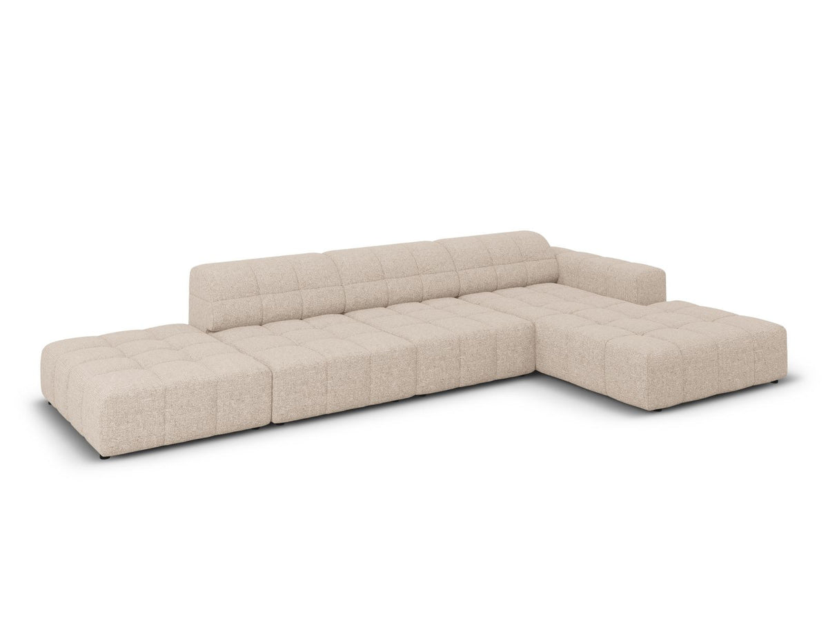 Chicago Ecksofa rechts 5 Sitzer 166cm in Beige-Haga präsentiert im Onlineshop von KAQTU Design AG. L-Sofa rechts ist von Cosmopolitan Design