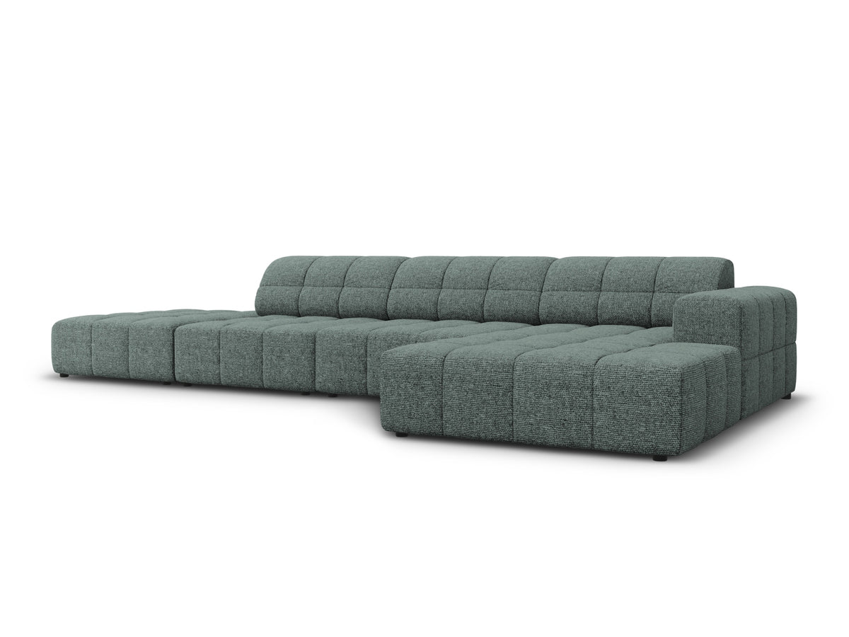 Chicago Ecksofa rechts 5 Sitzer 166cm in Petrol-Haga präsentiert im Onlineshop von KAQTU Design AG. L-Sofa rechts ist von Cosmopolitan Design