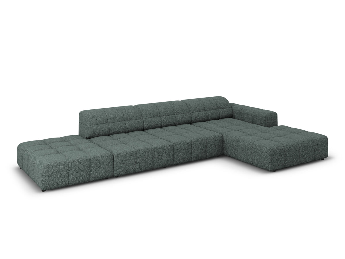 Chicago Ecksofa rechts 5 Sitzer 166cm in Petrol-Haga präsentiert im Onlineshop von KAQTU Design AG. L-Sofa rechts ist von Cosmopolitan Design