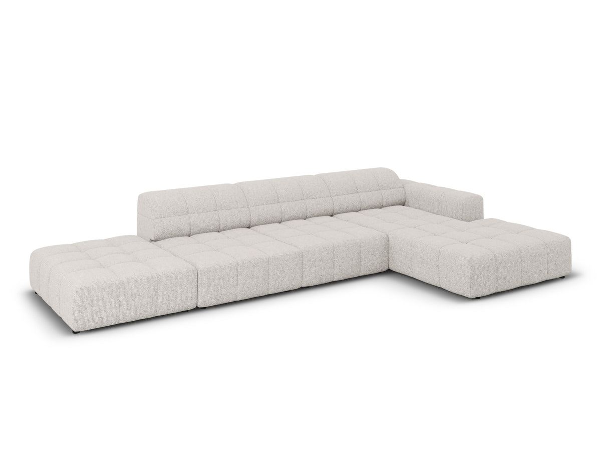 Chicago Ecksofa rechts 5 Sitzer 166cm in Light Grey-Haga präsentiert im Onlineshop von KAQTU Design AG. L-Sofa rechts ist von Cosmopolitan Design