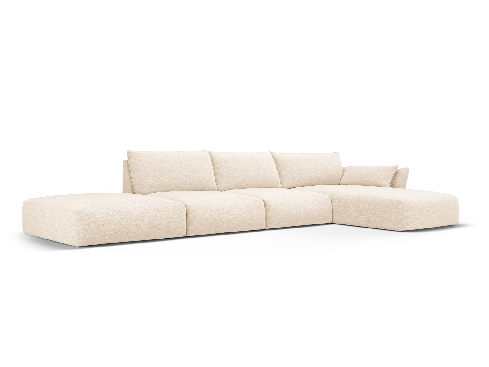 5-Sitzer Ecksofa rechts Matera in Light Beige-Haga präsentiert im Onlineshop von KAQTU Design AG. Ecksofa rechts ist von Cosmopolitan Design
