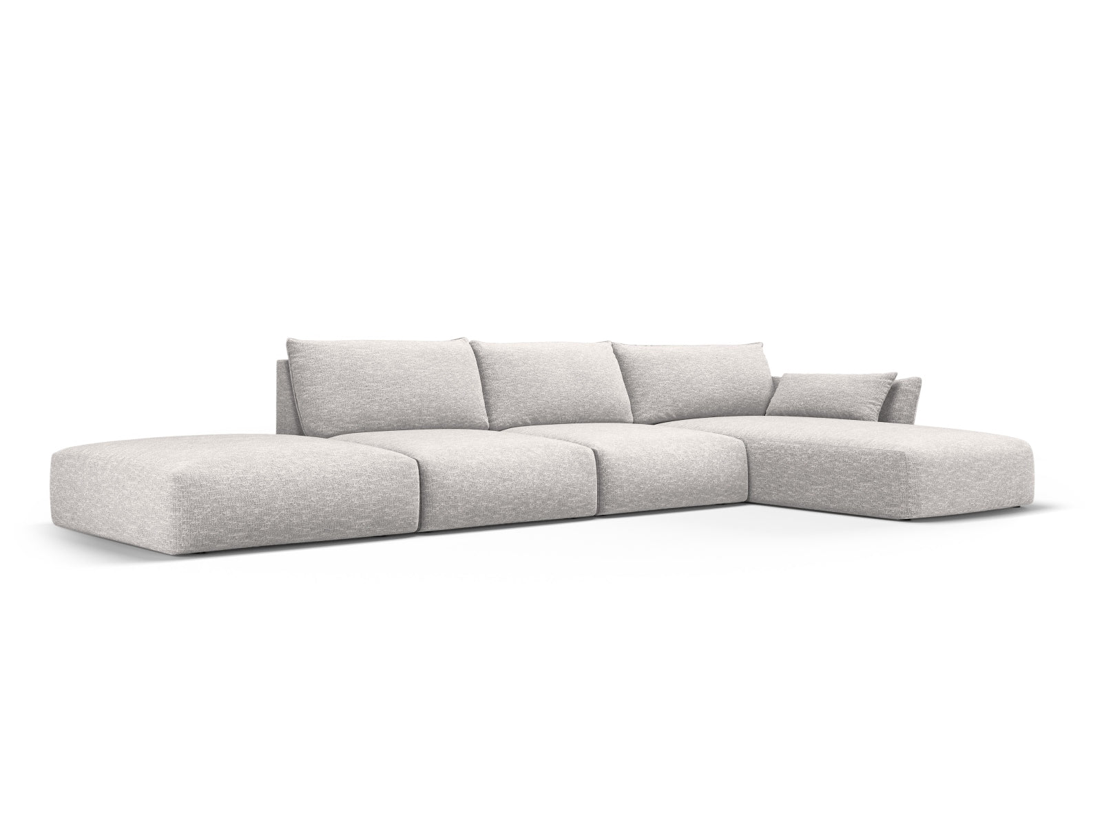 5-Sitzer Ecksofa rechts Matera in Light Grey-Haga präsentiert im Onlineshop von KAQTU Design AG. Ecksofa rechts ist von Cosmopolitan Design