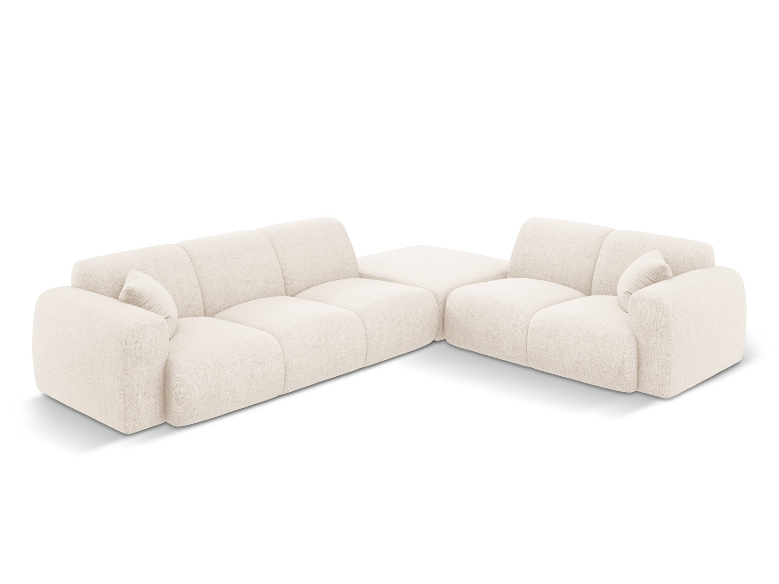 Nolio Ecksofa rechts 4 Sitzer 250cm in Light Beige präsentiert im Onlineshop von KAQTU Design AG. Ecksofa rechts ist von Cosmopolitan Design