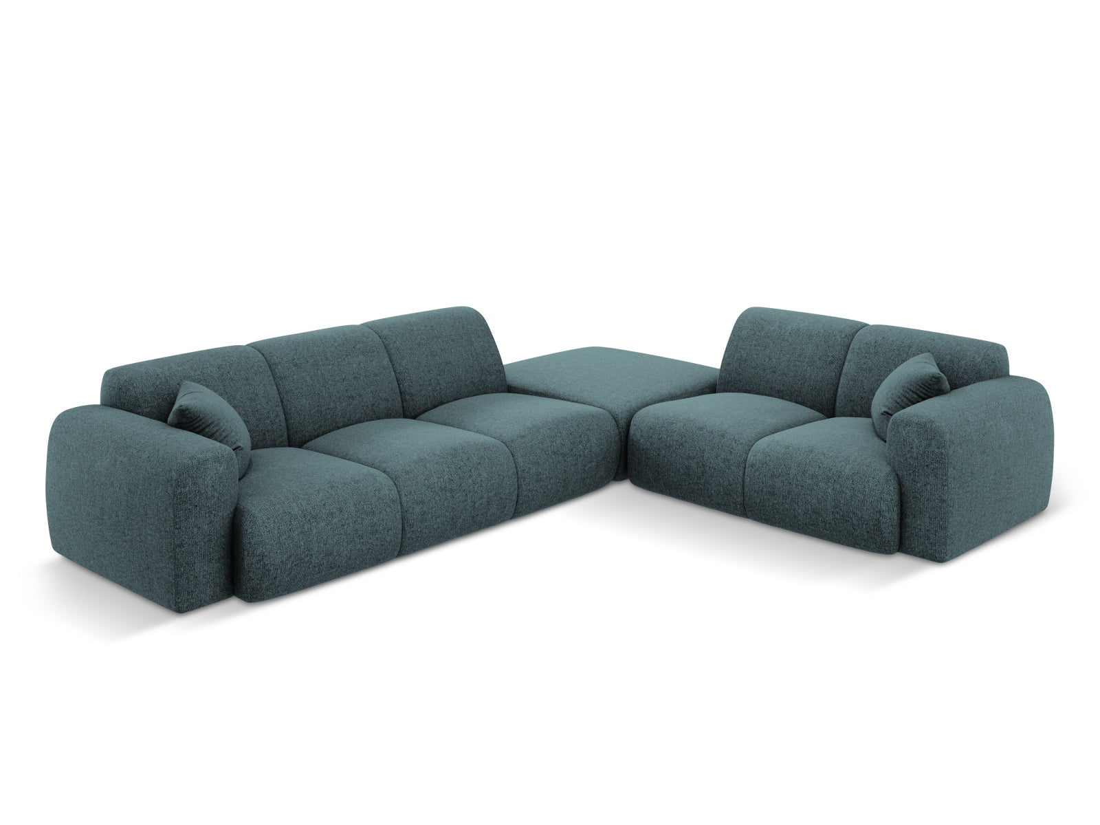 Nolio Ecksofa rechts 4 Sitzer 250cm in Petrol präsentiert im Onlineshop von KAQTU Design AG. Ecksofa rechts ist von Cosmopolitan Design