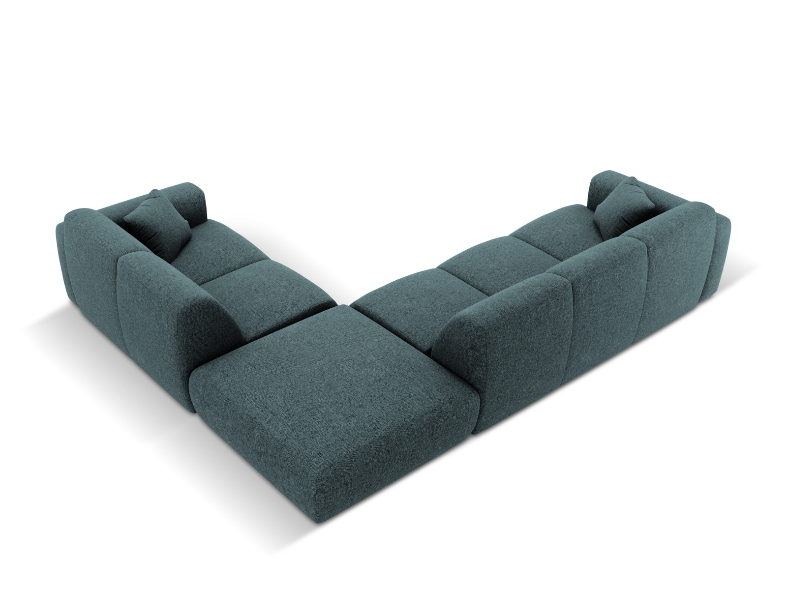 Modernes Nolio Ecksofa rechts in Petrol-Haga, 4-Sitzer, 250 cm, perfektes Möbelstück für gemütliche und stilvolle Wohnbereiche.