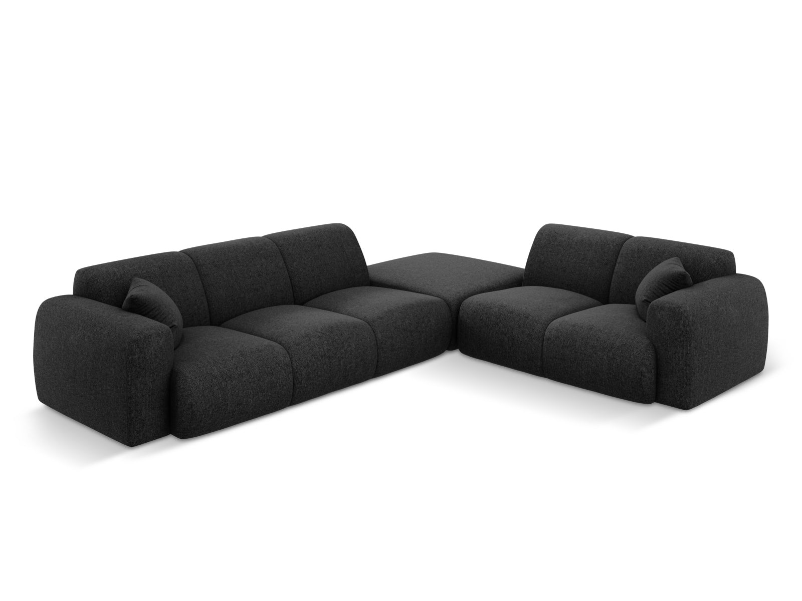 Nolio Ecksofa rechts 4 Sitzer 250cm in Black präsentiert im Onlineshop von KAQTU Design AG. Ecksofa rechts ist von Cosmopolitan Design