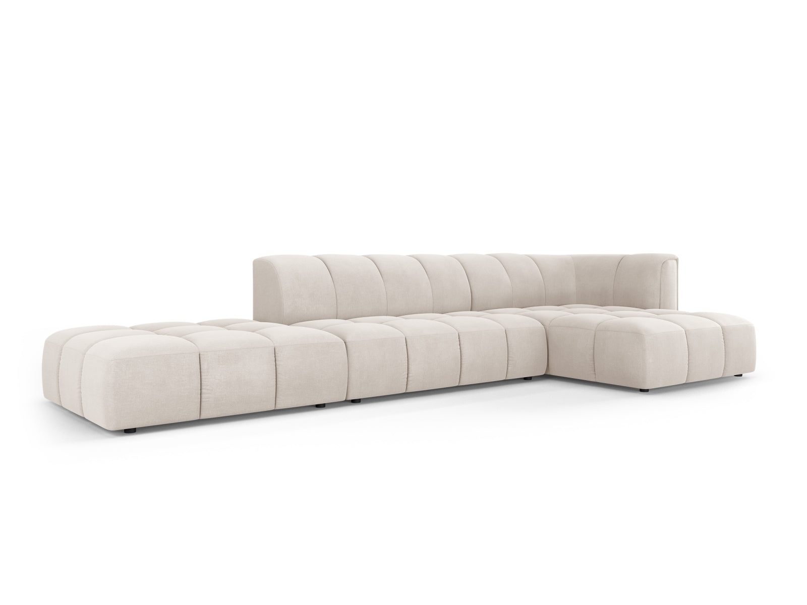 5-Sitzer Ecksofa rechts Moritz in Beige-Rebel präsentiert im Onlineshop von KAQTU Design AG. Ecksofa rechts ist von Cosmopolitan Design