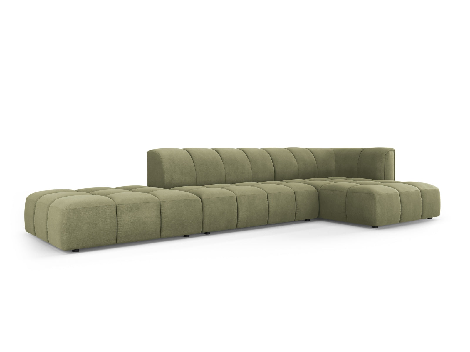 5-Sitzer Ecksofa rechts Moritz in Light Green-Rebel präsentiert im Onlineshop von KAQTU Design AG. Ecksofa rechts ist von Cosmopolitan Design