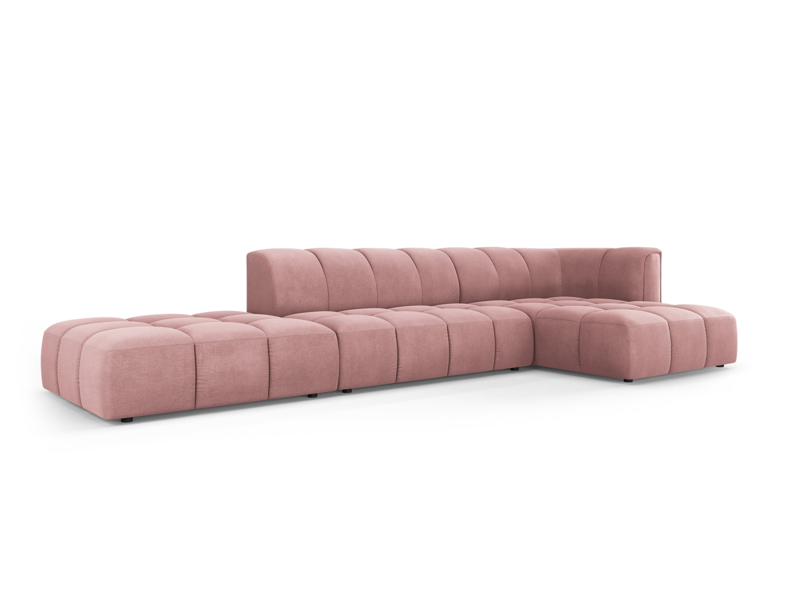 5-Sitzer Ecksofa rechts Moritz in Pink-Rebel präsentiert im Onlineshop von KAQTU Design AG. Ecksofa rechts ist von Cosmopolitan Design
