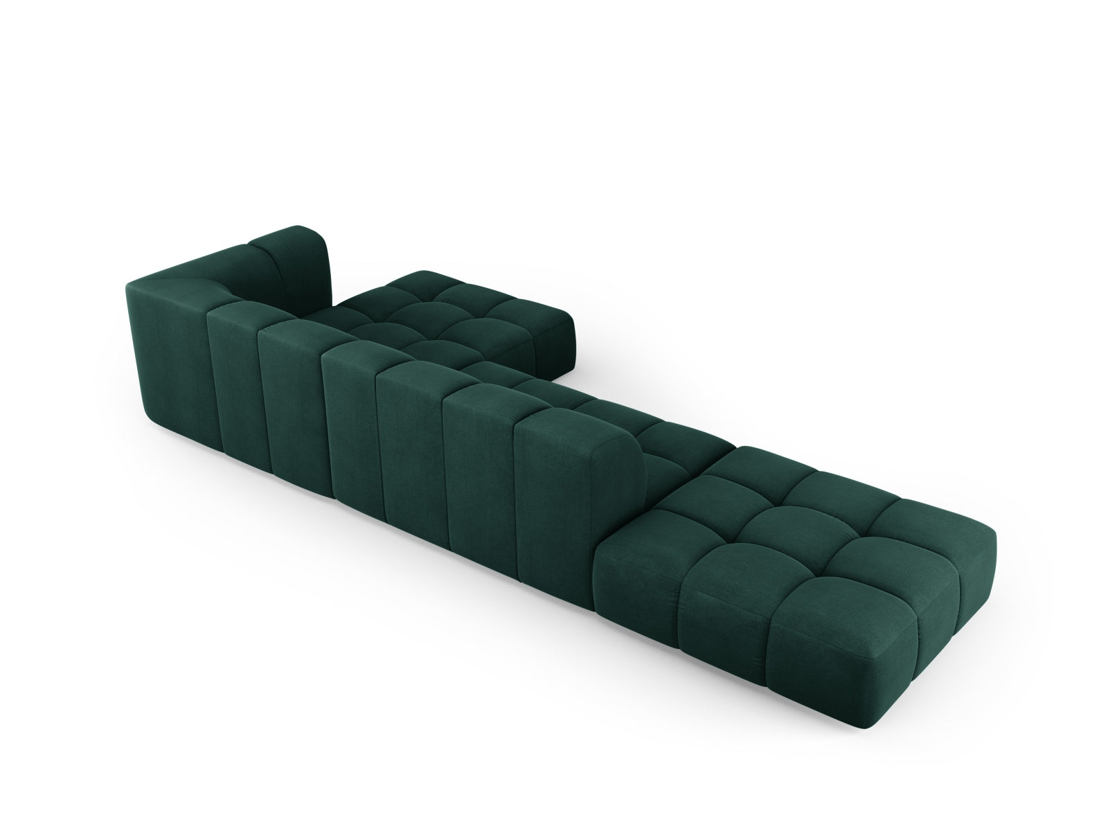 5-Sitzer Ecksofa rechts Moritz in Bottle Green-Rebel präsentiert im Onlineshop von KAQTU Design AG. Ecksofa rechts ist von Cosmopolitan Design