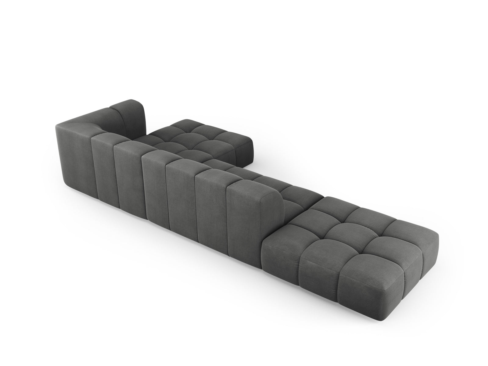 5-Sitzer Ecksofa rechts Moritz in Dark Grey-Rebel präsentiert im Onlineshop von KAQTU Design AG. Ecksofa rechts ist von Cosmopolitan Design