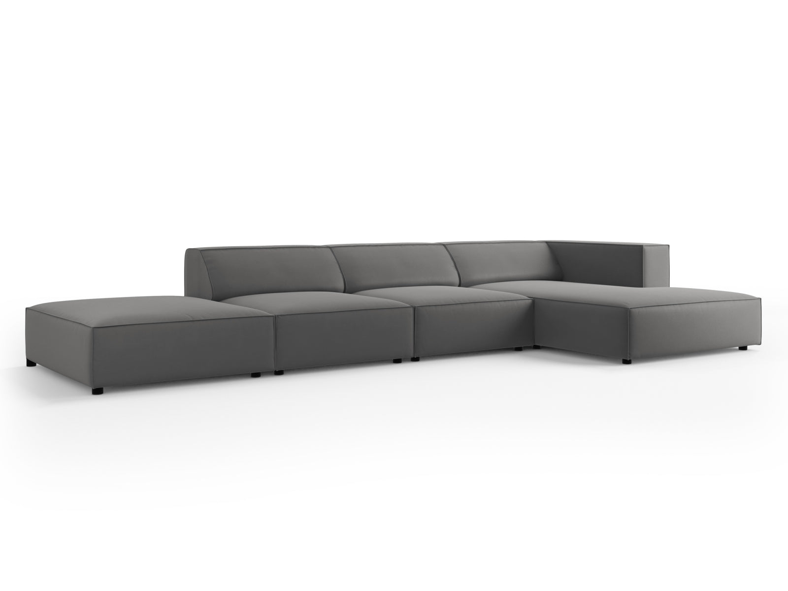 Entdecken Sie das stilvolle Arendal Velour Ecksofa rechts 5 Sitzer von Cosmopolitan Design – ideal für moderne Wohnräume und gemütliche Abende.