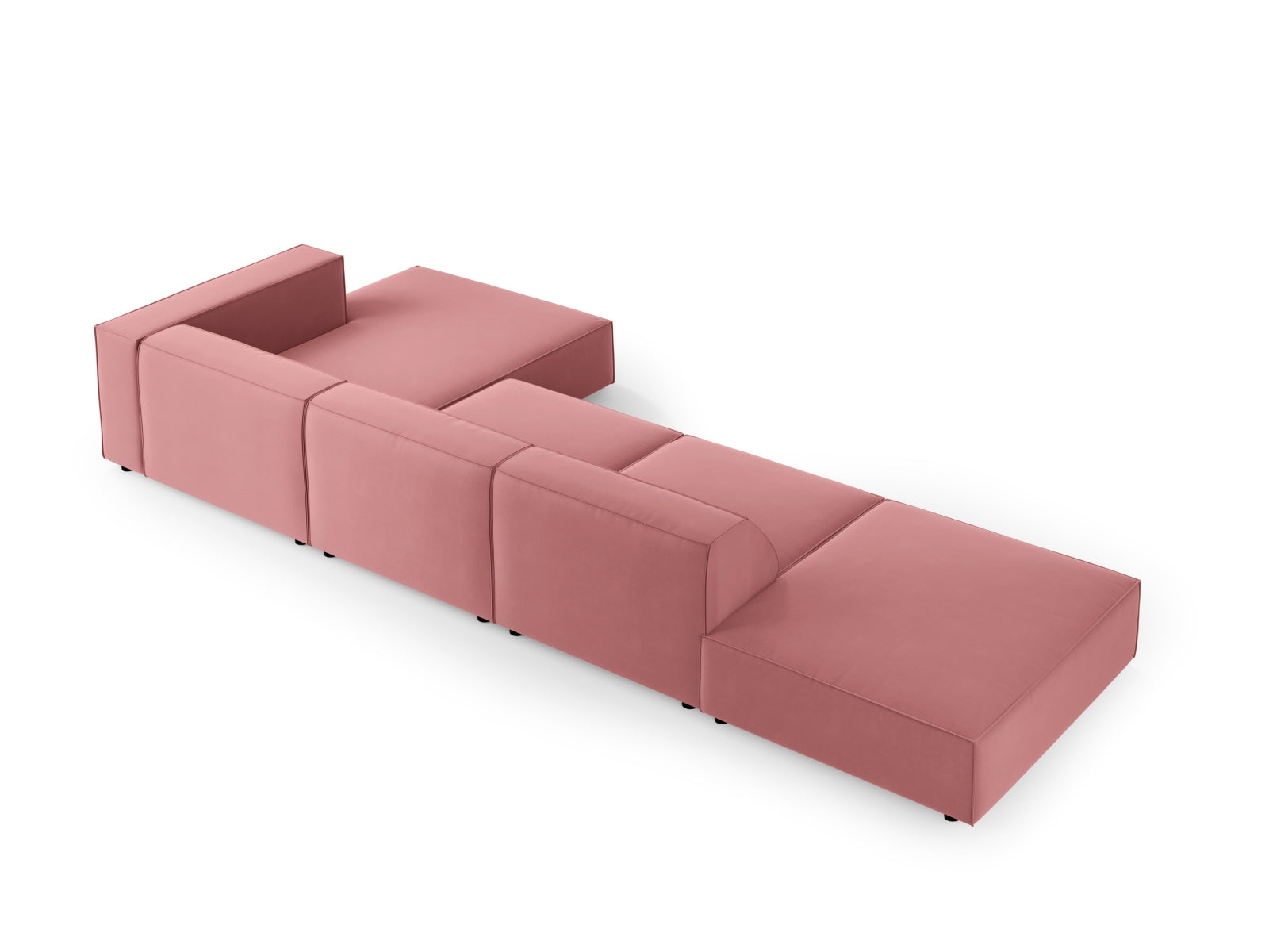 Entdecken Sie das stilvolle Arendal Velour Ecksofa rechts 5 Sitzer von Cosmopolitan Design – ideal für moderne Wohnräume und gemütliche Abende.