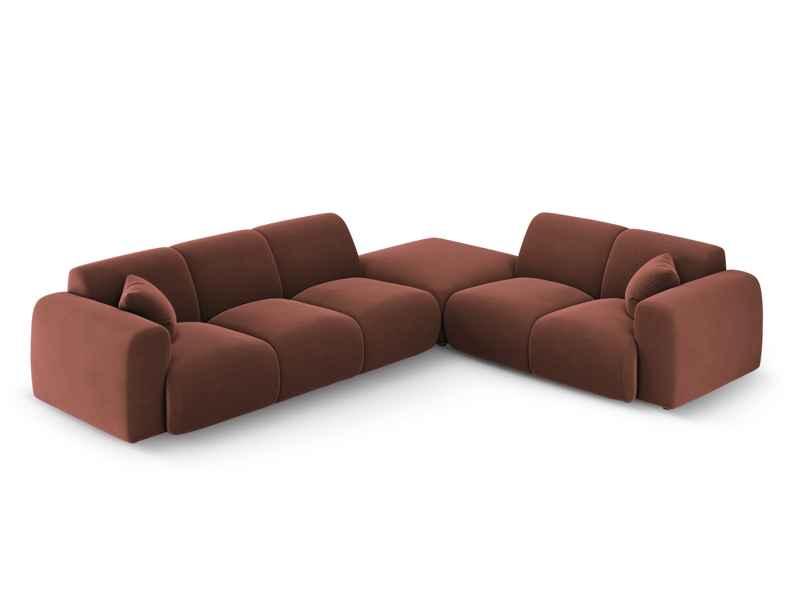 Nolio Velour Ecksofa rechts 4 Sitzer 250cm in Cuoio präsentiert im Onlineshop von KAQTU Design AG. Ecksofa rechts ist von Cosmopolitan Design