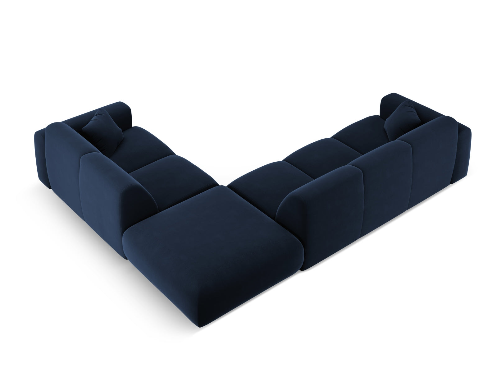 Nolio Velour Ecksofa rechts 4 Sitzer 250cm in Royal Blue-Casino präsentiert im Onlineshop von KAQTU Design AG. Ecksofa rechts ist von Cosmopolitan Design