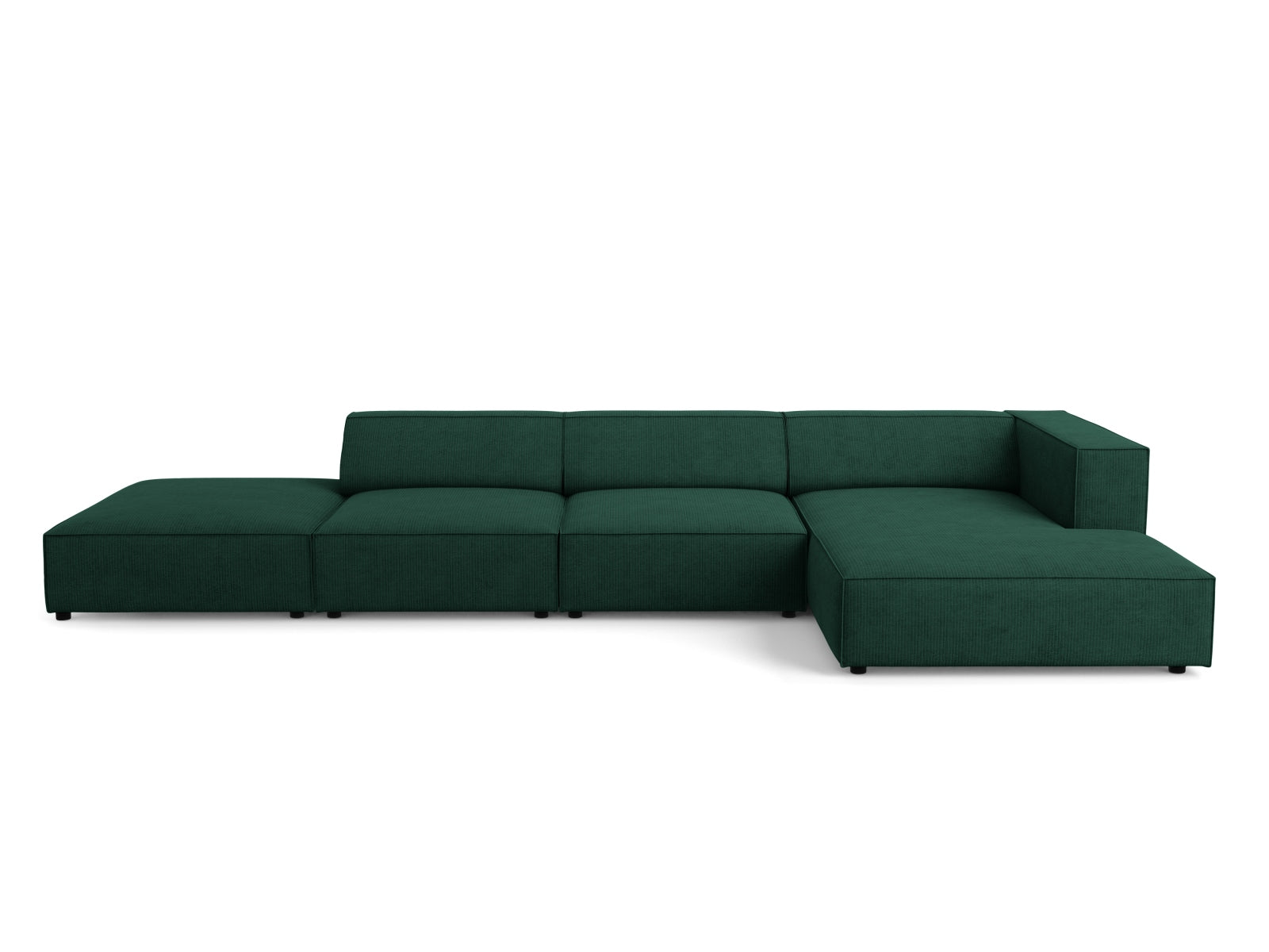 Arendal Ecksofa rechts 5 Sitzer in Bottle Green präsentiert im Onlineshop von KAQTU Design AG. Ecksofa rechts ist von Cosmopolitan Design