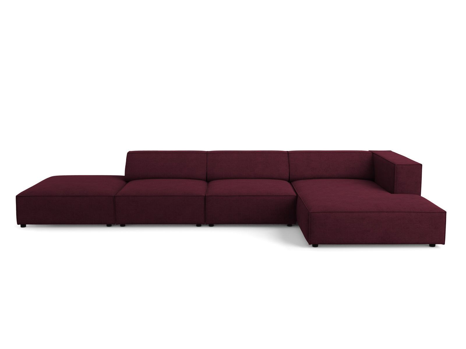 Arendal Ecksofa rechts 5 Sitzer in Ruby präsentiert im Onlineshop von KAQTU Design AG. Ecksofa rechts ist von Cosmopolitan Design