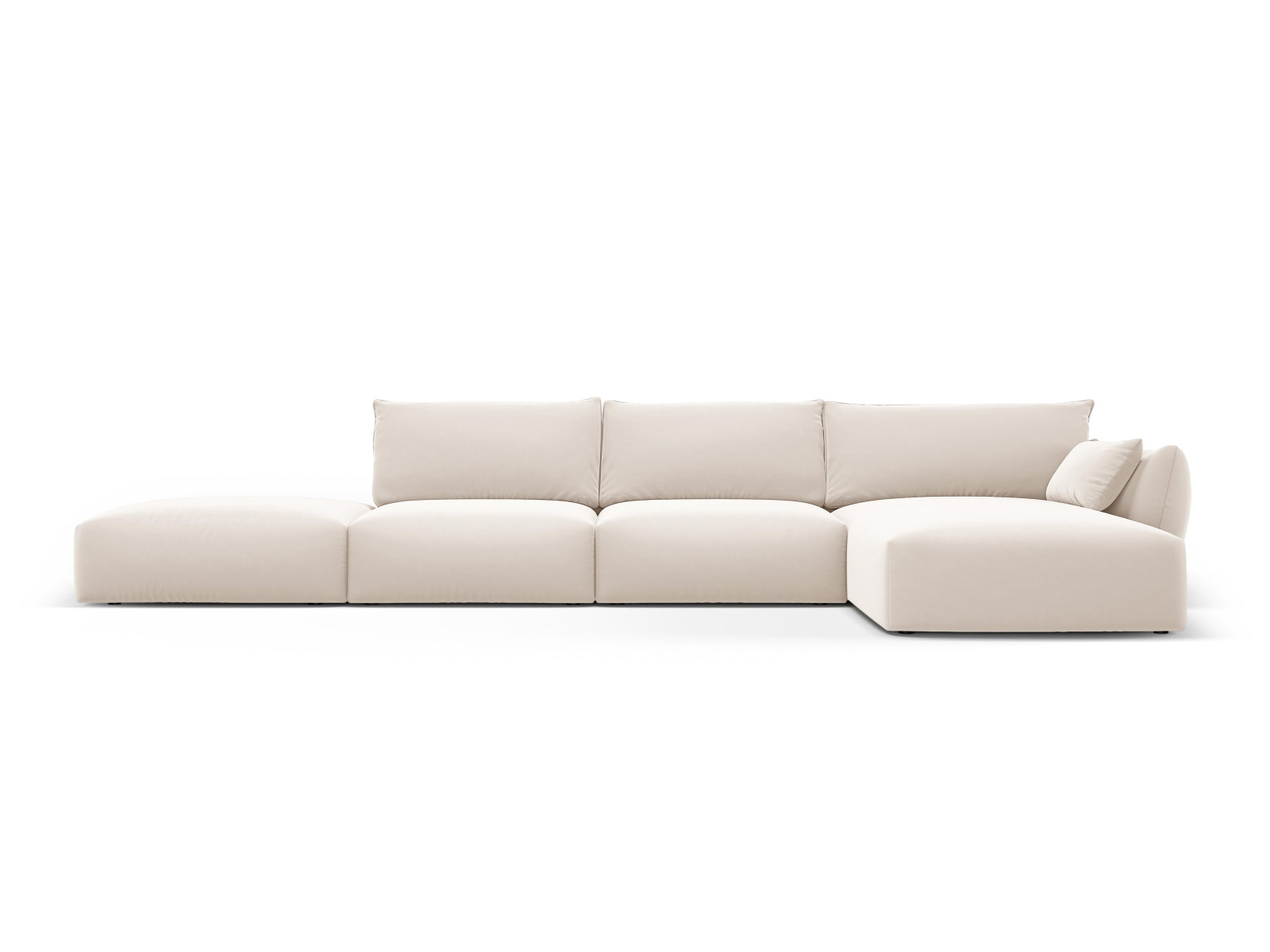 5-Sitzer Ecksofa rechts Matera in Beige-Salvador präsentiert im Onlineshop von KAQTU Design AG. Ecksofa rechts ist von Cosmopolitan Design