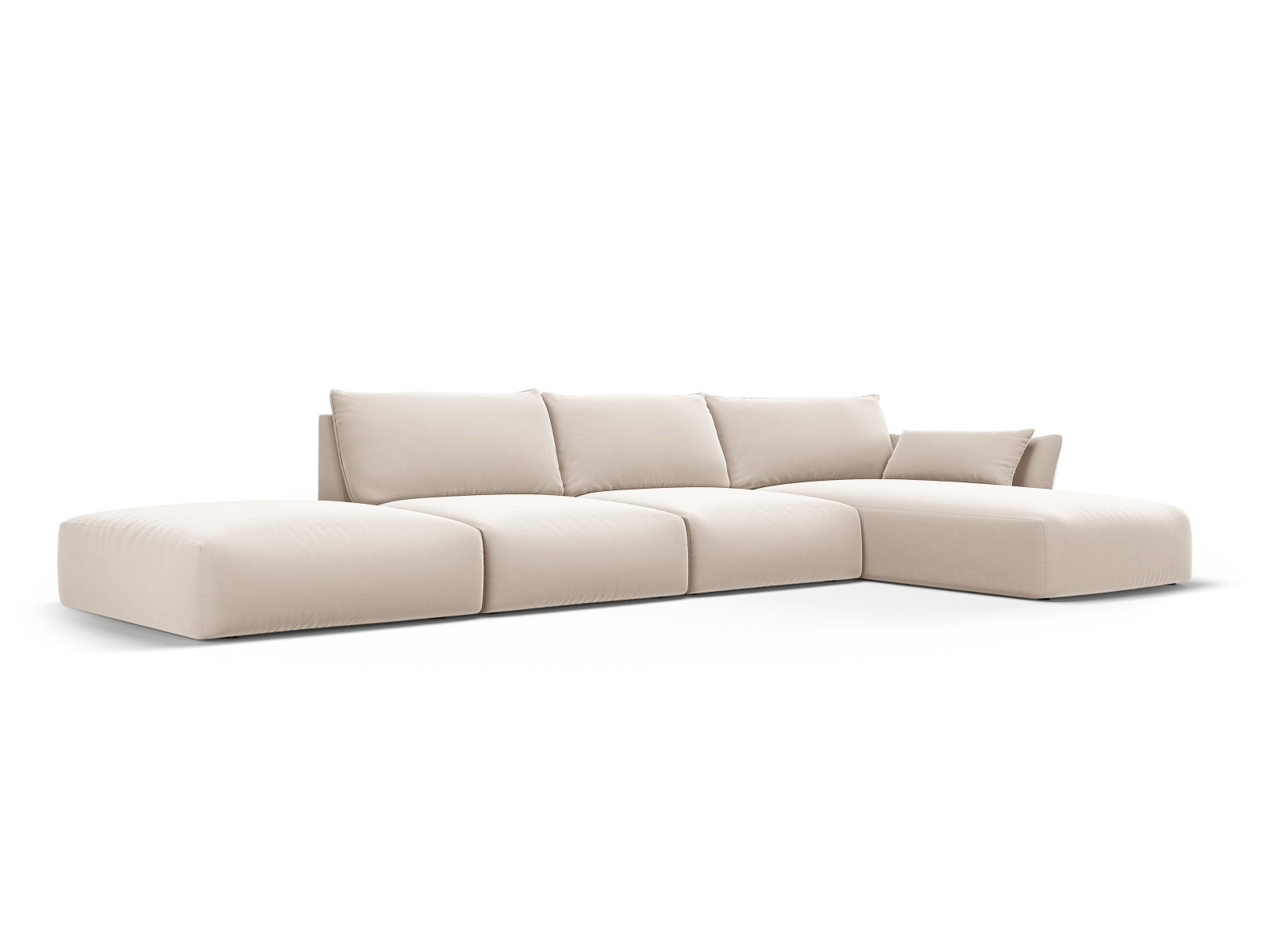 5-Sitzer Ecksofa rechts Matera in Beige-Salvador präsentiert im Onlineshop von KAQTU Design AG. Ecksofa rechts ist von Cosmopolitan Design