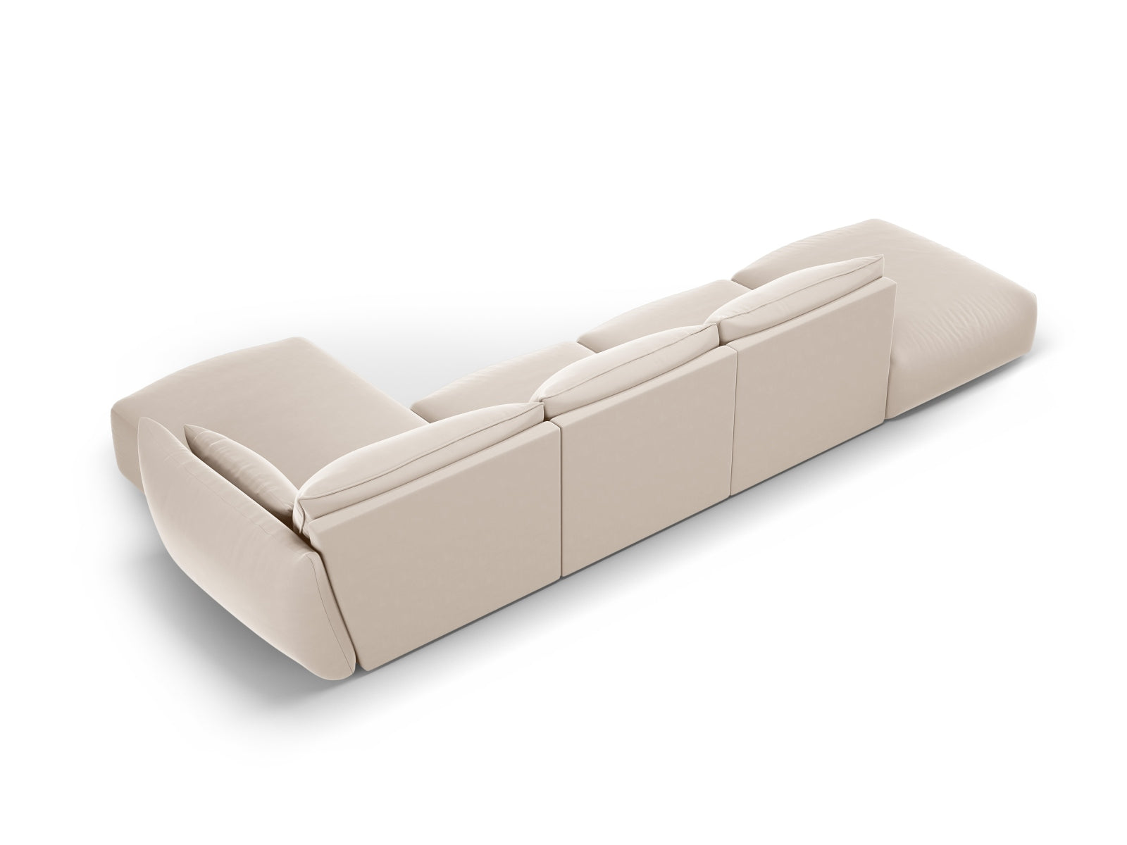 5-Sitzer Ecksofa rechts Matera in Beige-Salvador präsentiert im Onlineshop von KAQTU Design AG. Ecksofa rechts ist von Cosmopolitan Design