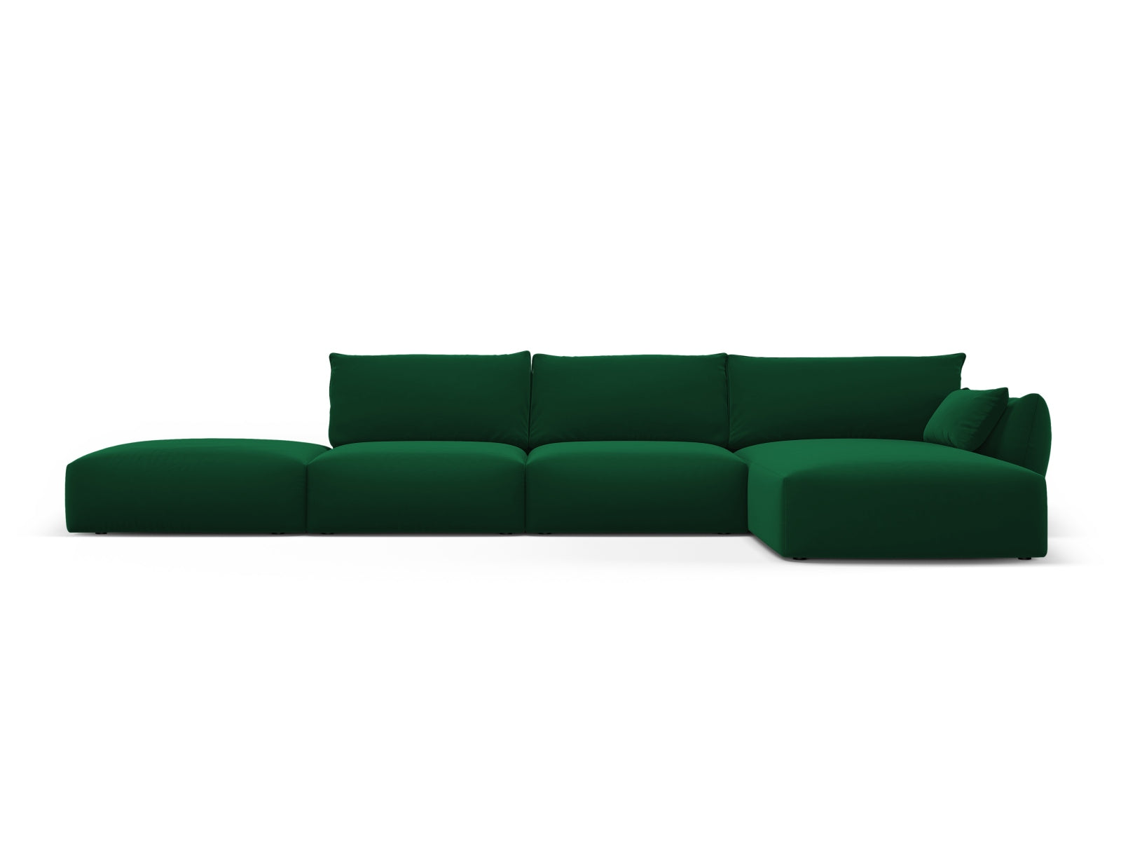 5-Sitzer Ecksofa rechts Matera in Bottle Green-Salvador präsentiert im Onlineshop von KAQTU Design AG. Ecksofa rechts ist von Cosmopolitan Design