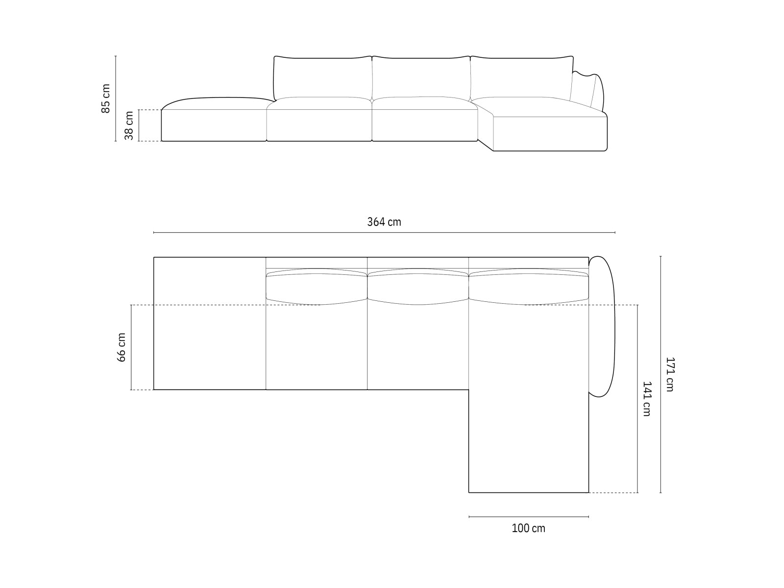 5-Sitzer Ecksofa rechts Matera in Bottle Green-Salvador präsentiert im Onlineshop von KAQTU Design AG. Ecksofa rechts ist von Cosmopolitan Design
