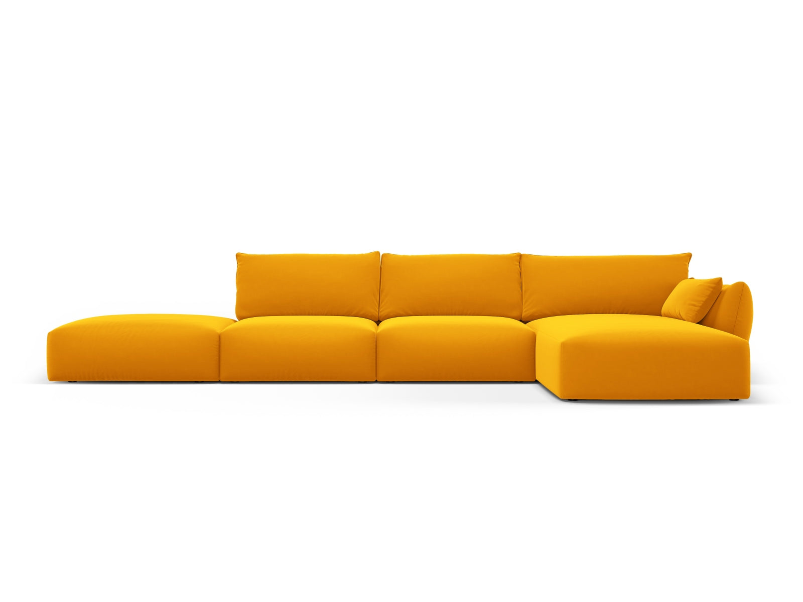 5-Sitzer Ecksofa rechts Matera in Yellow-Salvador präsentiert im Onlineshop von KAQTU Design AG. Ecksofa rechts ist von Cosmopolitan Design
