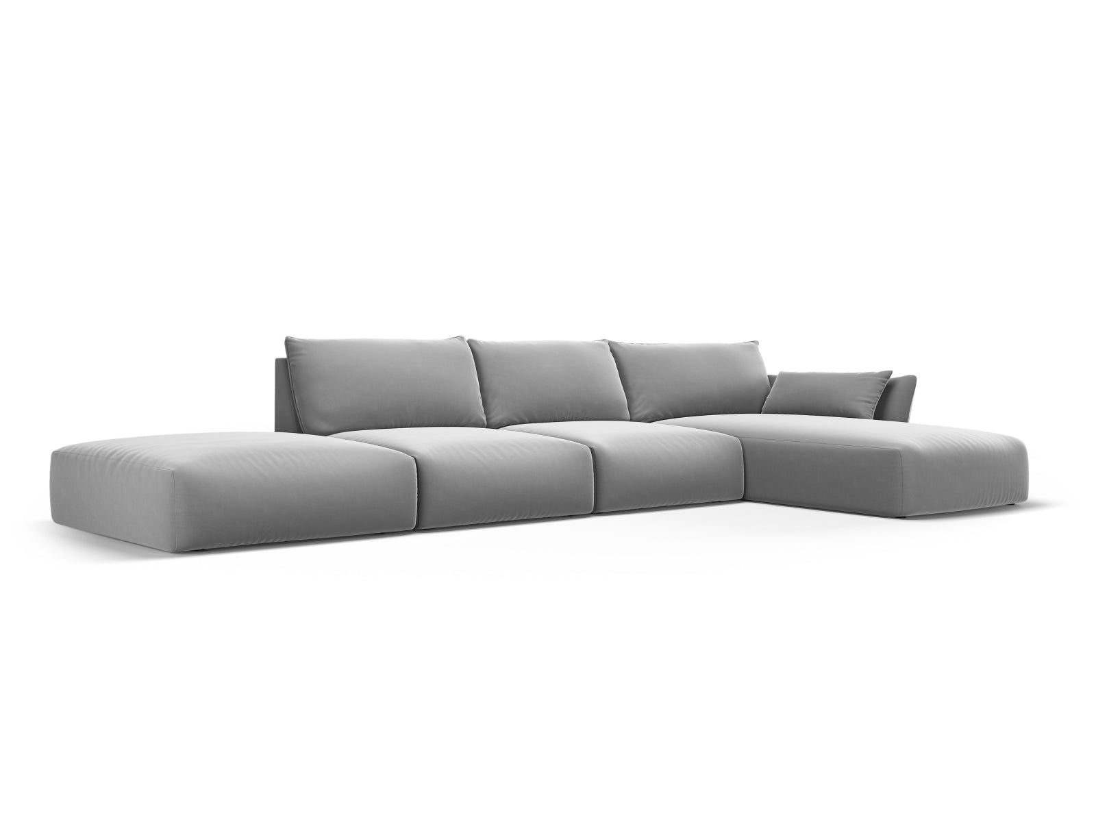 5-Sitzer Ecksofa rechts Matera in Grey-Salvador präsentiert im Onlineshop von KAQTU Design AG. Ecksofa rechts ist von Cosmopolitan Design