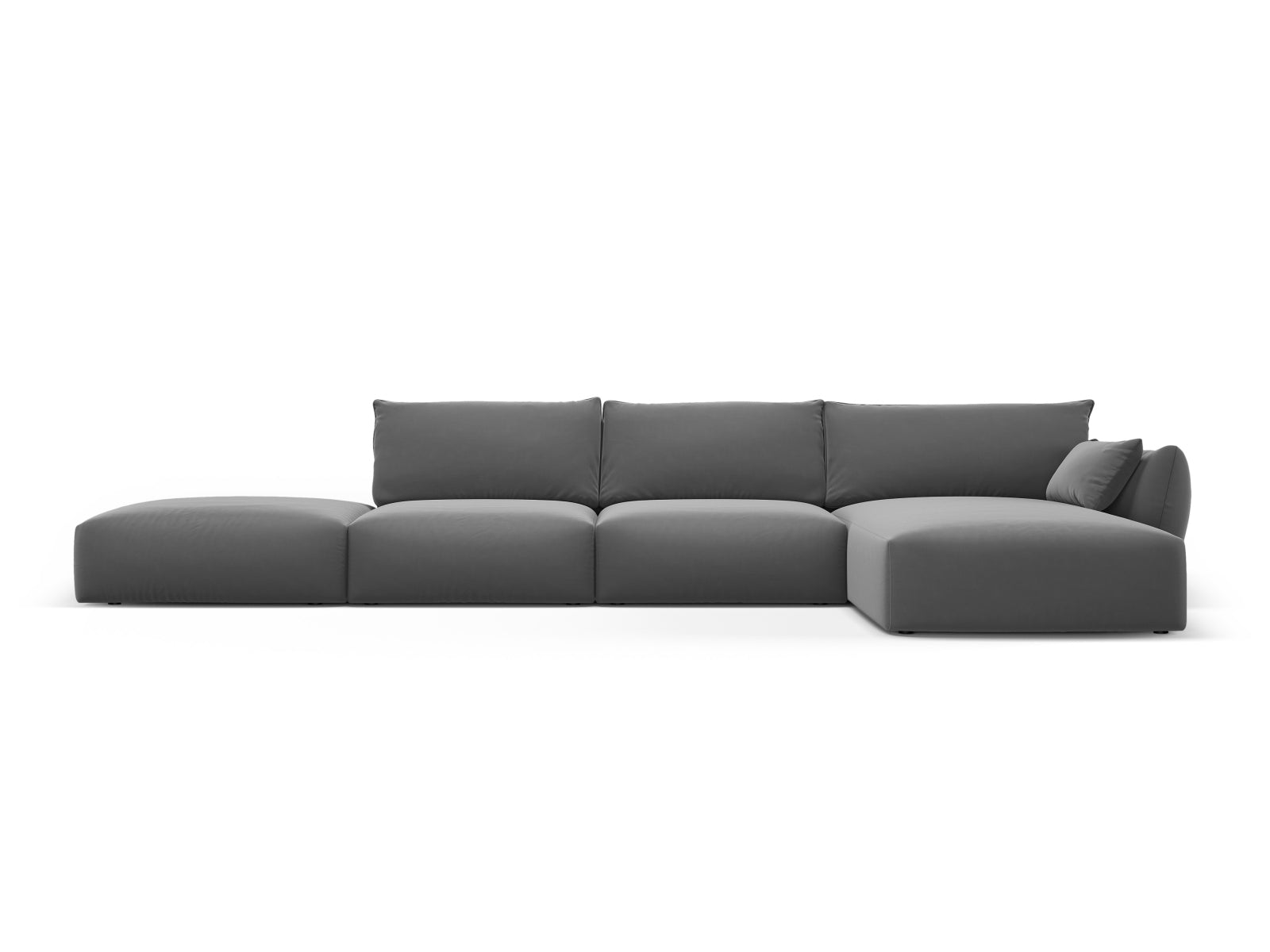 5-Sitzer Ecksofa rechts Matera in Dark Grey-Salvador präsentiert im Onlineshop von KAQTU Design AG. Ecksofa rechts ist von Cosmopolitan Design