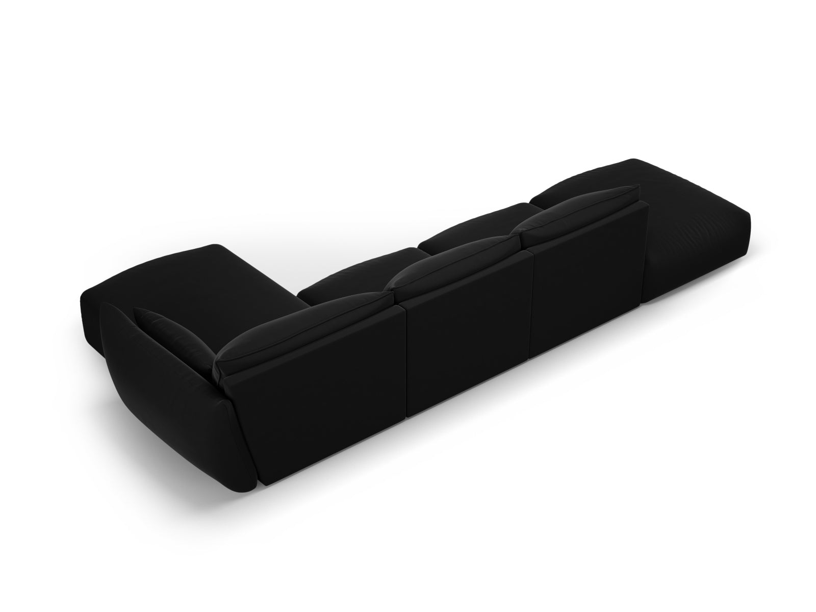 5-Sitzer Ecksofa rechts Matera in Black-Salvador präsentiert im Onlineshop von KAQTU Design AG. Ecksofa rechts ist von Cosmopolitan Design