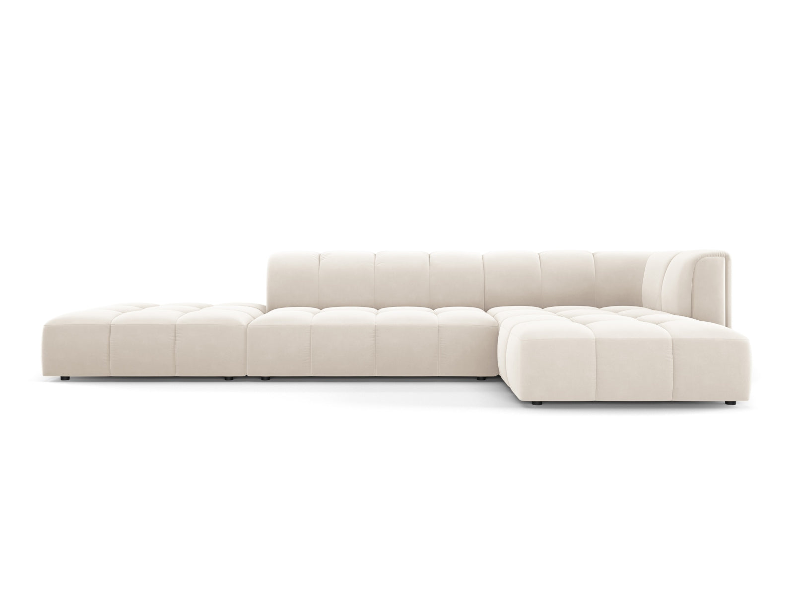 5-Sitzer Modular Ecksofa rechts Moritz in Light Beige-Bluvel präsentiert im Onlineshop von KAQTU Design AG. Ecksofa rechts ist von Cosmopolitan Design