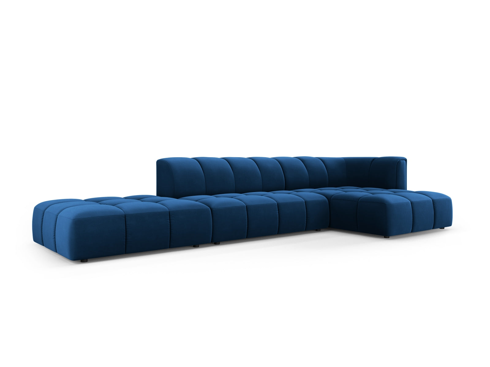 5-Sitzer Modular Ecksofa rechts Moritz in Royal Blue-Bluvel präsentiert im Onlineshop von KAQTU Design AG. Ecksofa rechts ist von Cosmopolitan Design